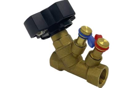 DN.ru Клапан балансировочный латунный КБЛР-015-16 Ду15 Ру16, L=76 мм, муфтовый   ...