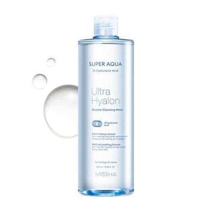 Вода мицеллярная MISSHA Super Aqua Ultra Hyalron с гиалуроновой кислотой 500 мл