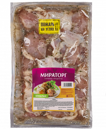 Шашлык из мяса цыпленка-бройлера Мираторг в маринаде охлажденный +-1,7 кг