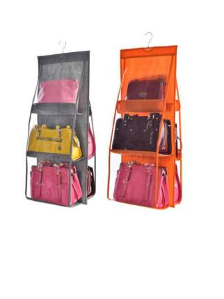 Органайзер для сумок Hanging Purse Organizer ( на 6 сумок) (Оранжевый)