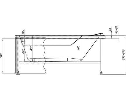 Фронтальная панель для ванны Aquanet West/Nord/Largo 140