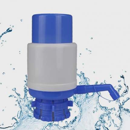 Помпа для воды механическая для бутылей / Диспенсер для кулера CX-01 (синий, белый)