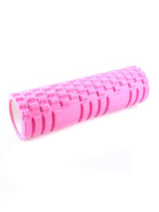 Ролик массажный для йоги и фитнеса, диаметр 14см, ширина 45см, розовый цвет, ЭВА+ПВХ