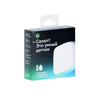 Умный датчик температуры и влажности Sber SBDV-00079, Zigbee 3.0, белый