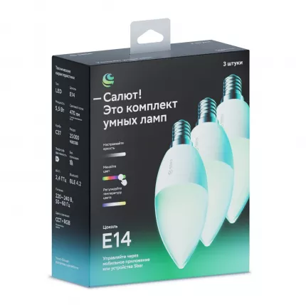 Комплект умных ламп Sber С37
