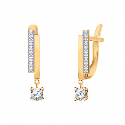 Серьги из золота Golden Eagle 22069, фианит