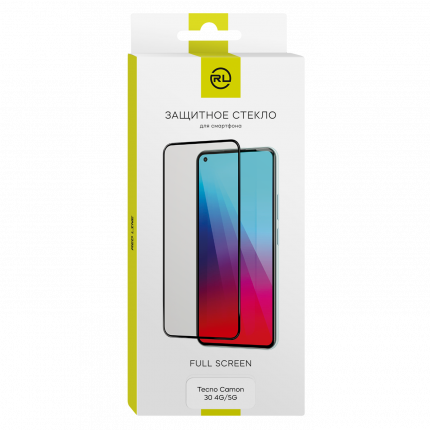 Защитный экран Tecno Camon 30 4G/5G Full Screen tempered glass FULL GLUE черный