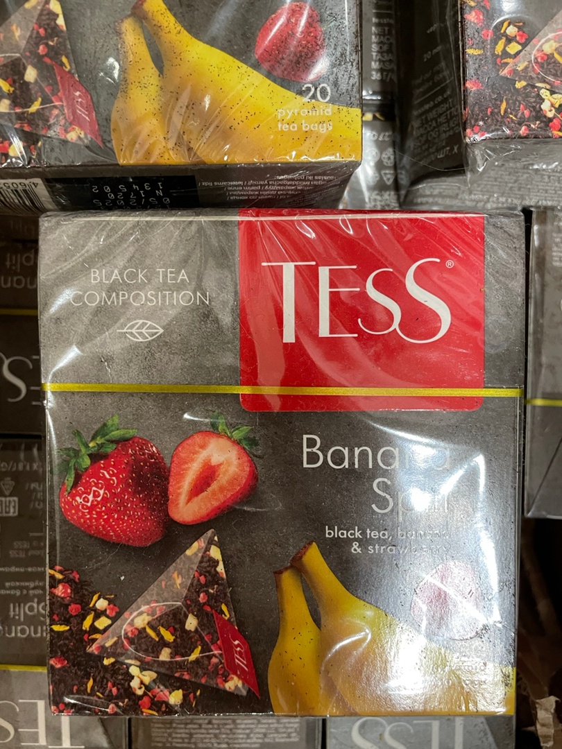 Чай чёрный Tess Banana Split, в пирамидках, 20 пакетиков - отзывы  покупателей на маркетплейсе Мегамаркет | Артикул: 100023256935