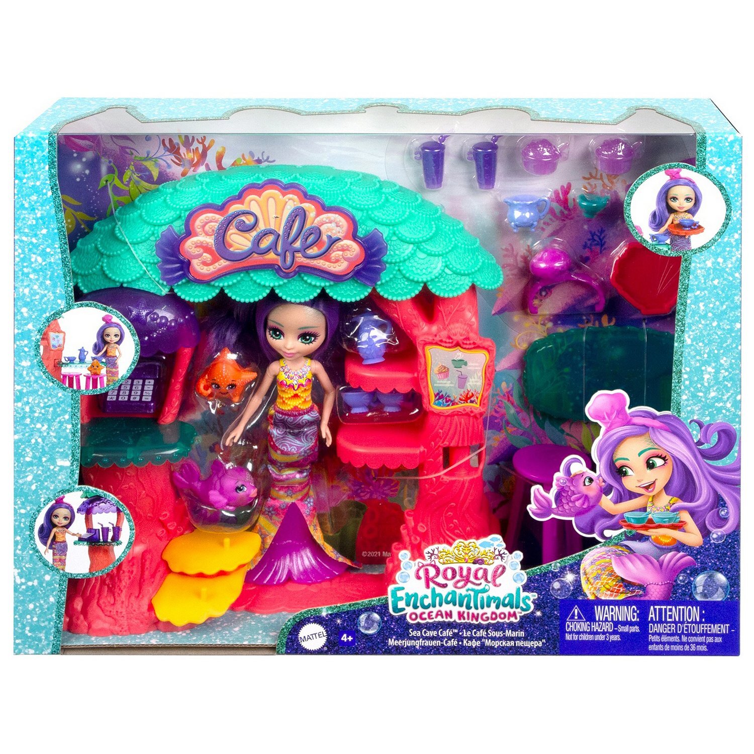 Отзывы о куклы Enchantimals Mattel Кафе Морская пещера кукла и питомцы  HCF86 - отзывы покупателей на Мегамаркет | куклы HCF86 - 600005702407