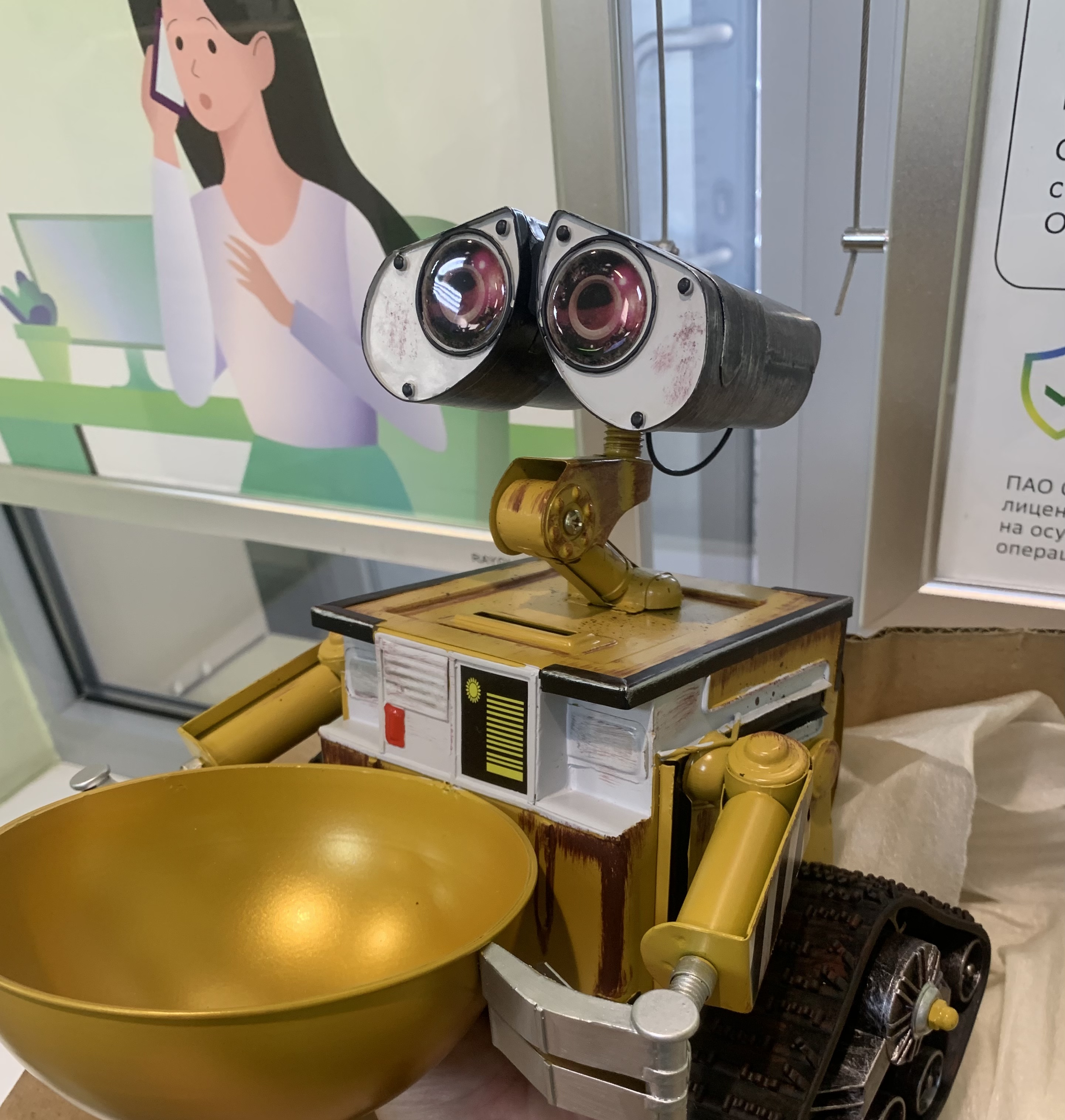 Фигурка робот Wall-e (Валли), таракан Хэл, кубик рубик и миска 26 см. -  отзывы покупателей на Мегамаркет