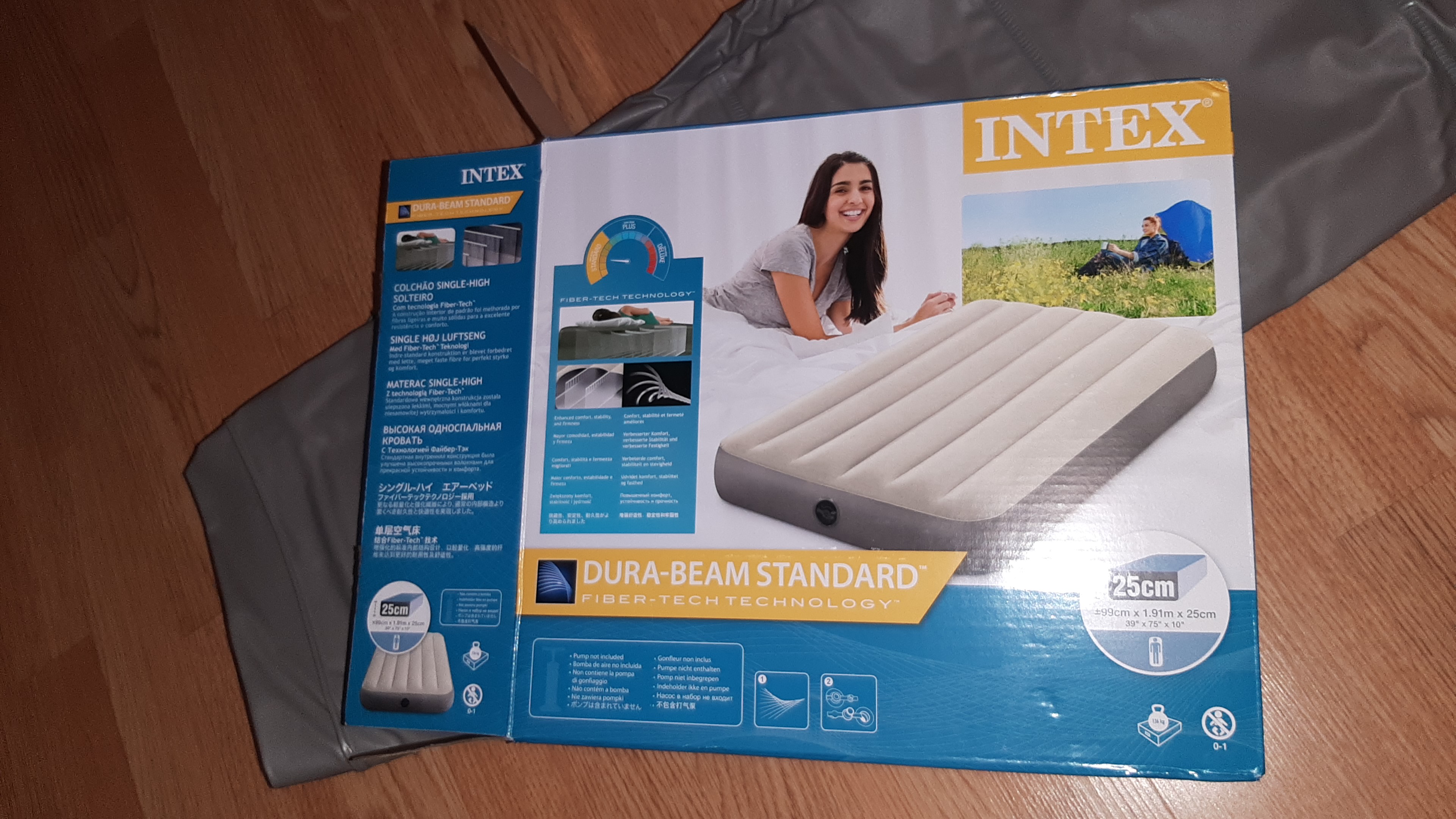 Надувной матрас Intex Twin deluxe single-high airbed 64101 191x99x25 см -  отзывы покупателей на Мегамаркет | 600000969881