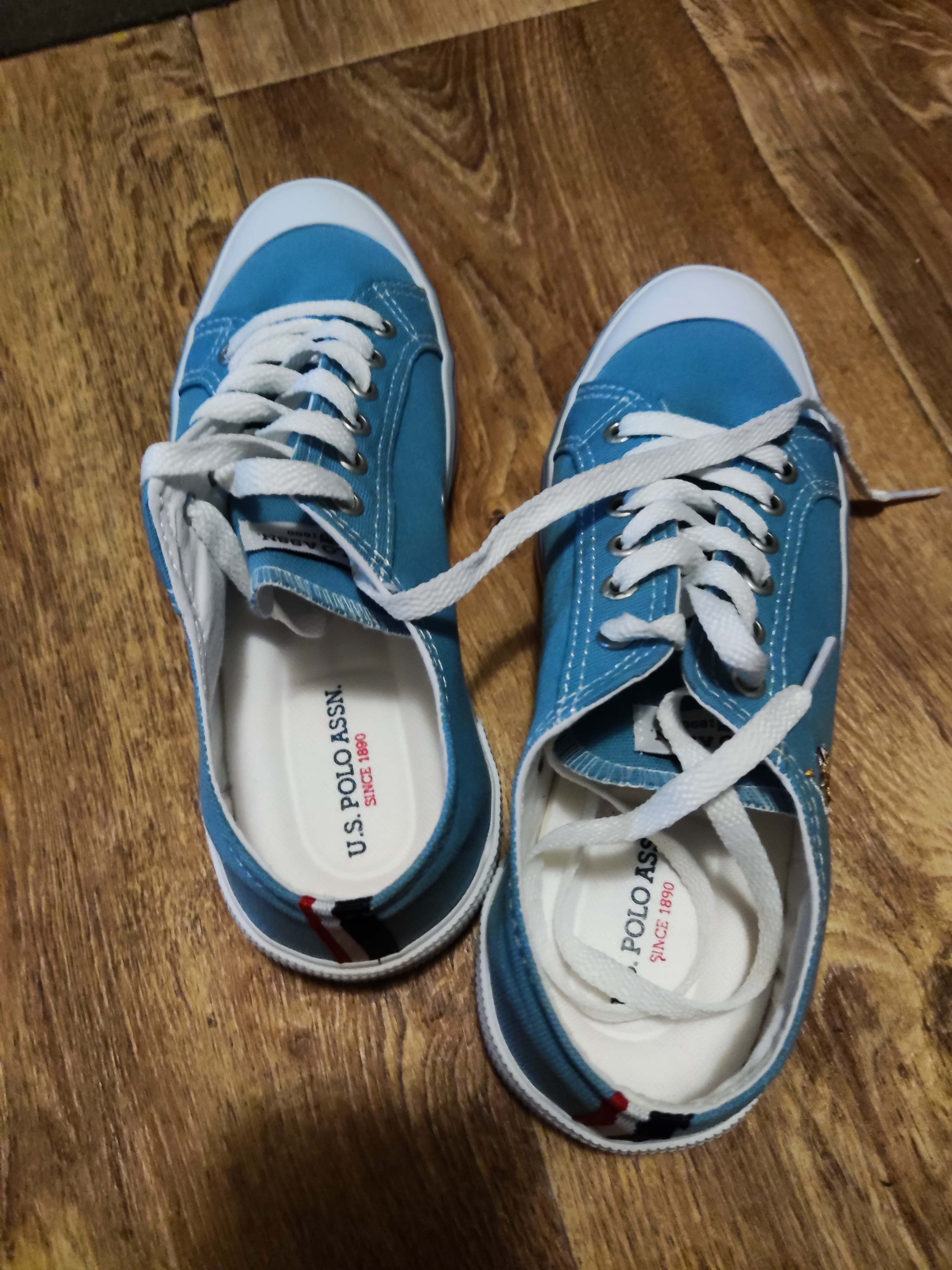 Кеды женские U.S. POLO Assn. S082SZ0330Y20LINEN-O_VR077 голубой 38 RU -отзывы на маркетплейсе Мегамаркет