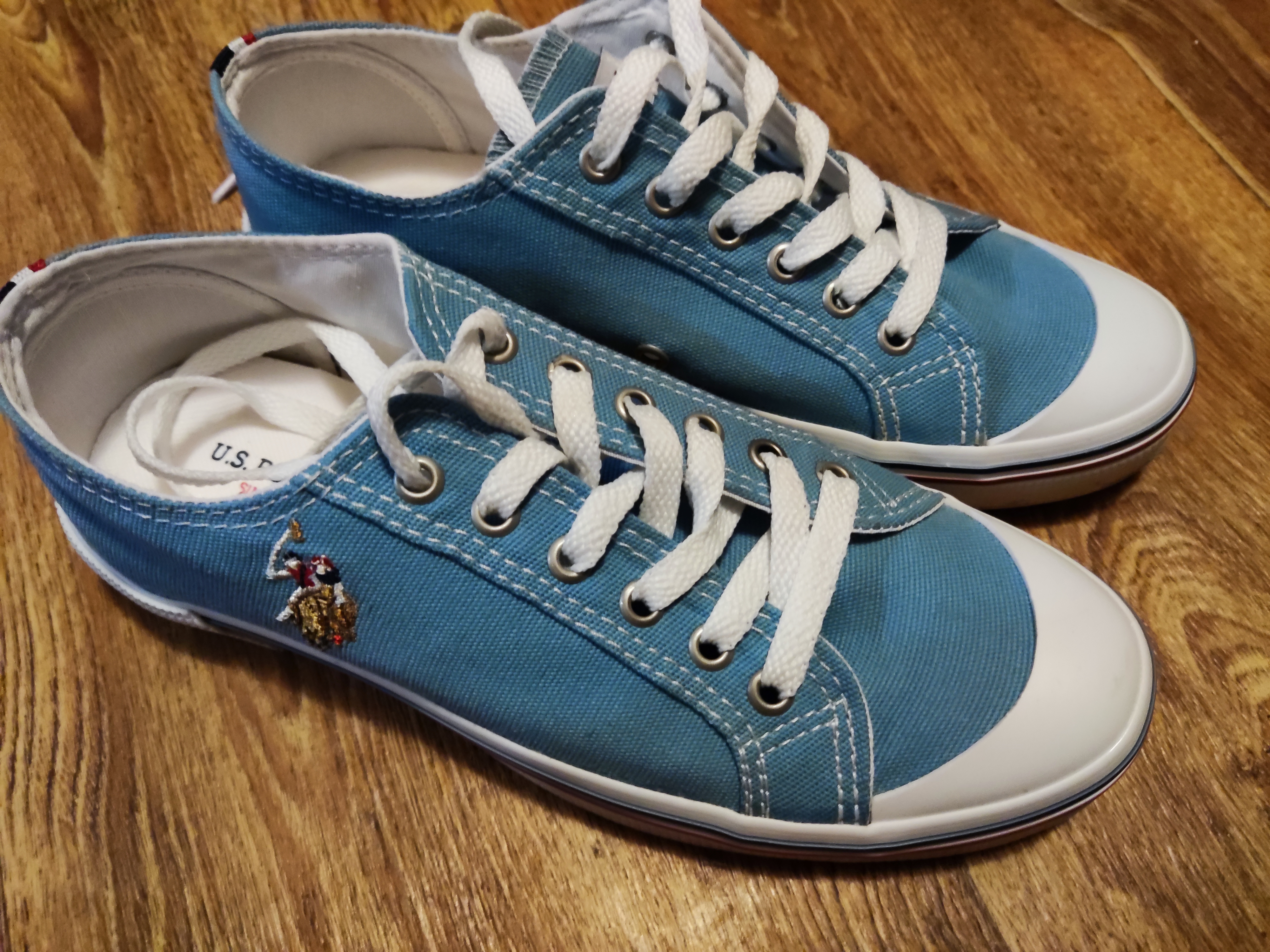 Кеды женские U.S. POLO Assn. S082SZ0330Y20LINEN-O_VR077 голубой 38 RU -отзывы на маркетплейсе Мегамаркет
