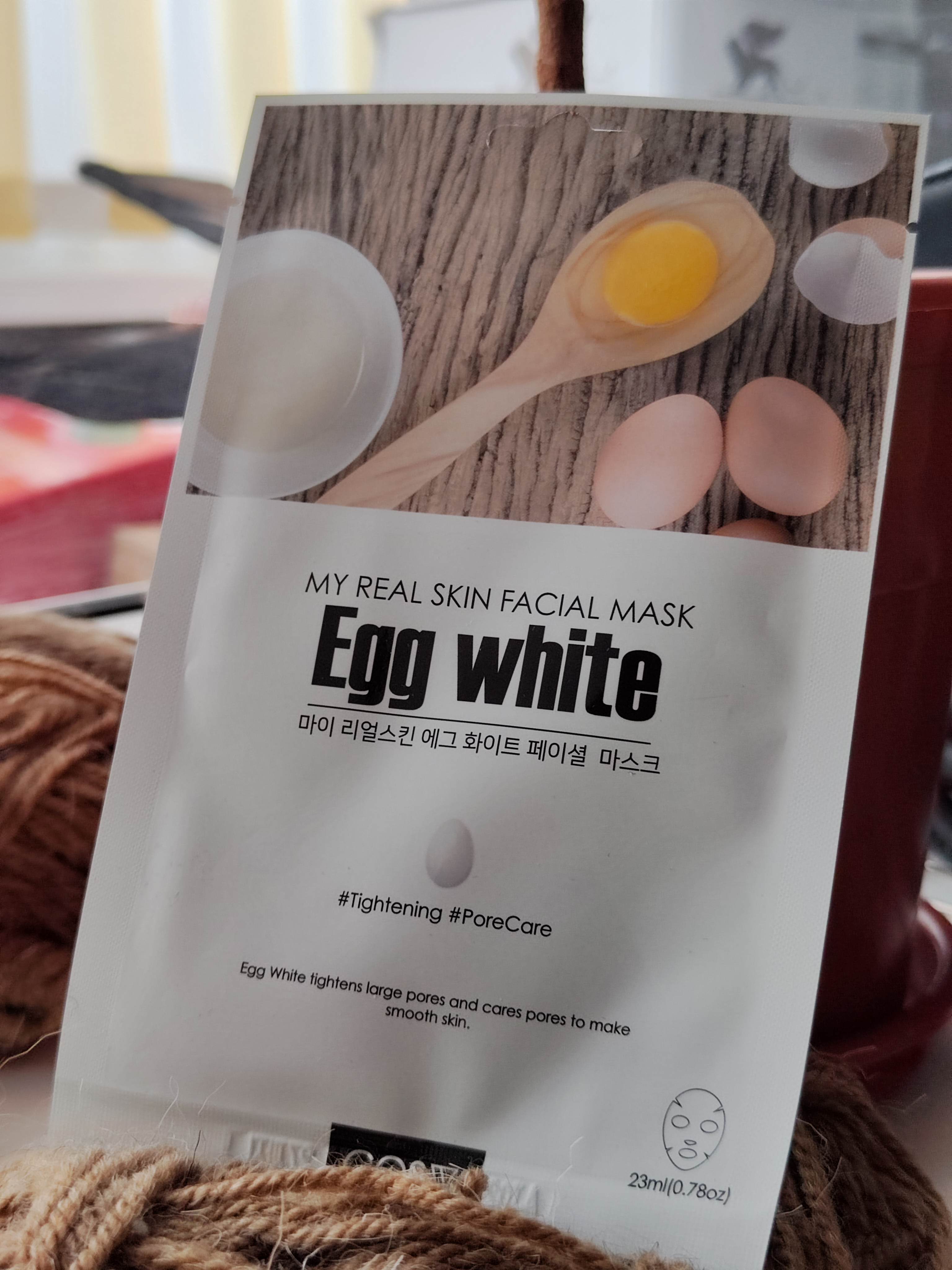 Тканевая маска с яйцом COS.W My Real skin egg white facial mask 23 мл -  отзывы покупателей на Мегамаркет | маски для лица