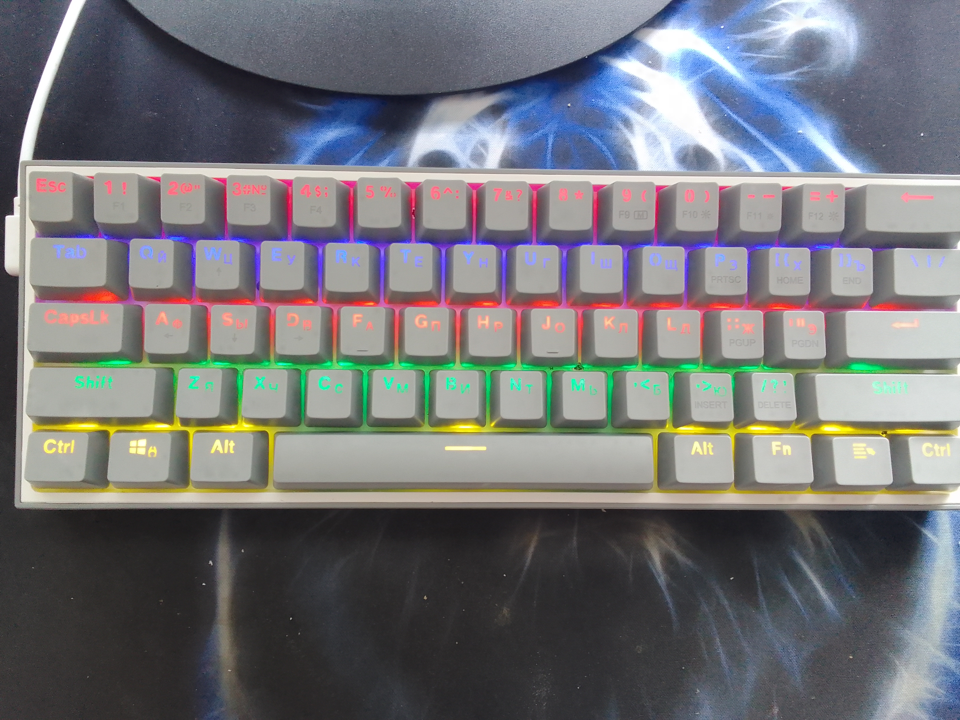 Проводная игровая клавиатура Redragon Fizz K617-R White/Gray