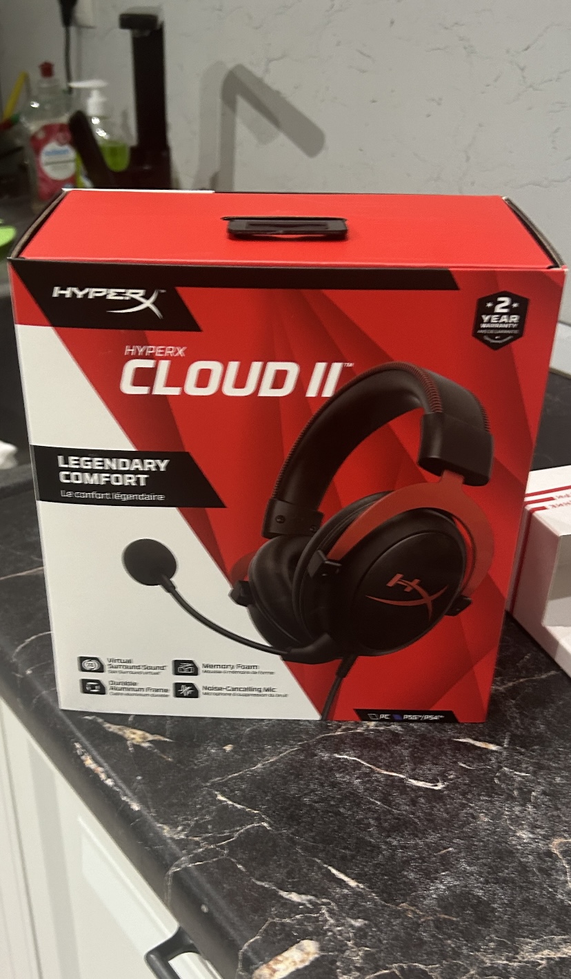 Headset HyperX Cloud II 7.1 Preto/Vermelho