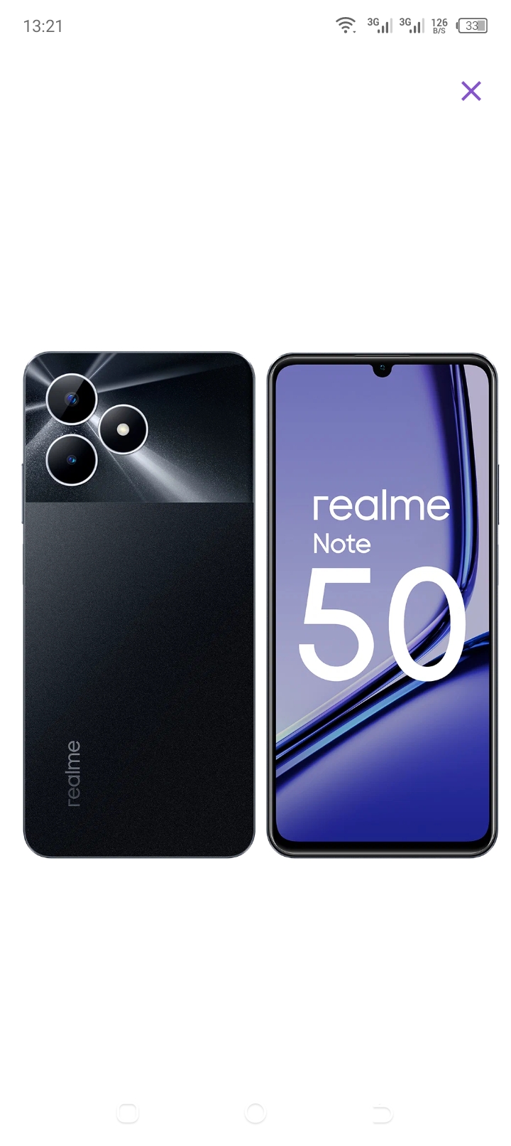 Смартфон realme Note 50 4/128 ГБ RMX3834, Полуночный черный - отзывы  покупателей на маркетплейсе Мегамаркет | Артикул: 600015130012