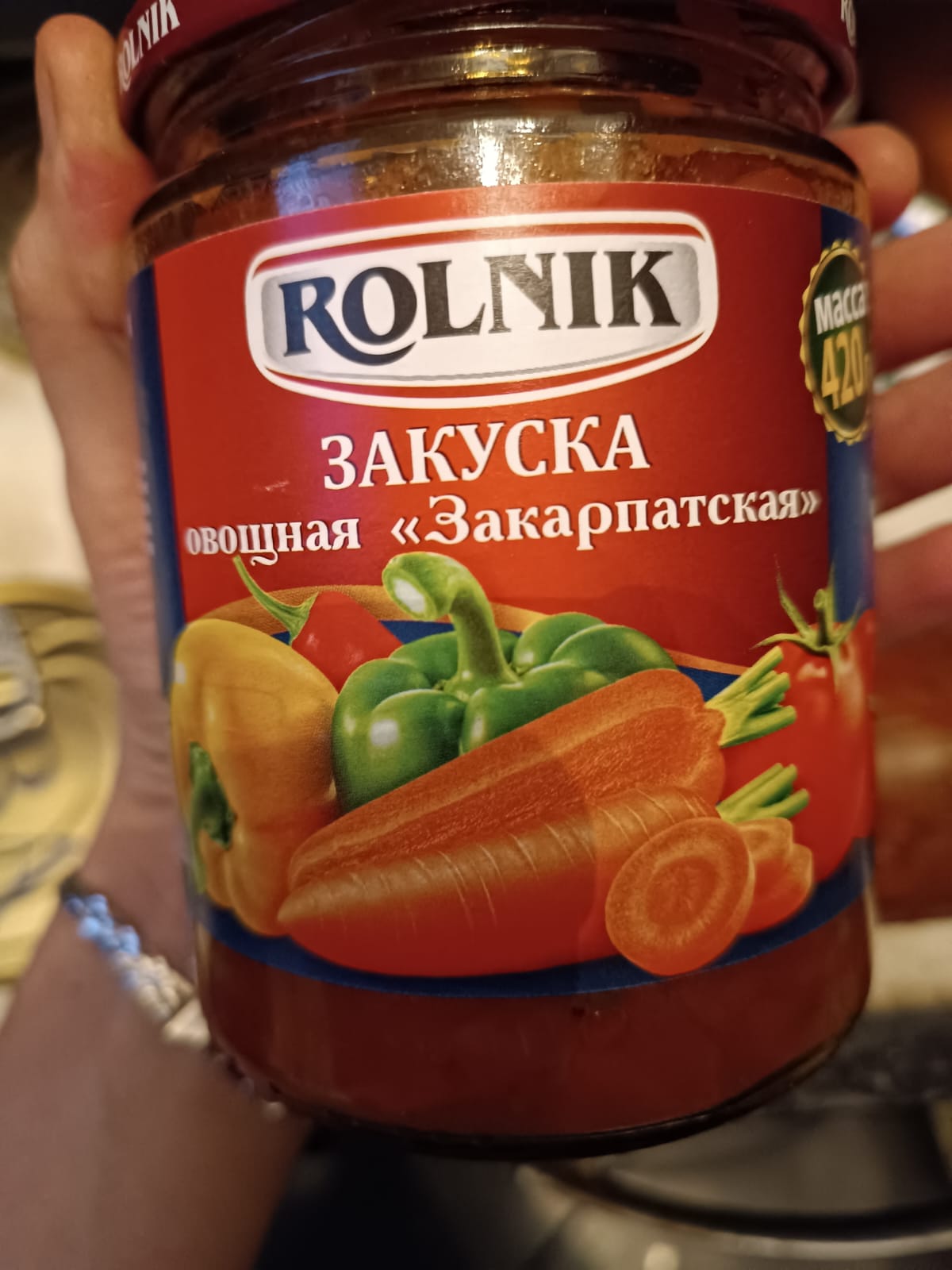 Купить закуска овощная Rolnik Закарпатская 420 г, цены на Мегамаркет |  Артикул: 100055898481