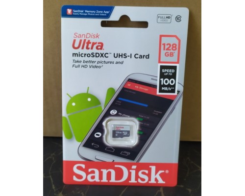 Карта памяти sandisk ultra 128 гб sdsqunr 128g gn6mn