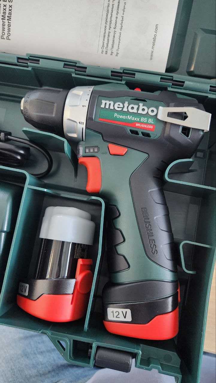 Бесщеточная аккумуляторная дрель-шуруповерт Metabo PowerMaxx BS BL  601721500 – купить в Москве, цены в интернет-магазинах на Мегамаркет