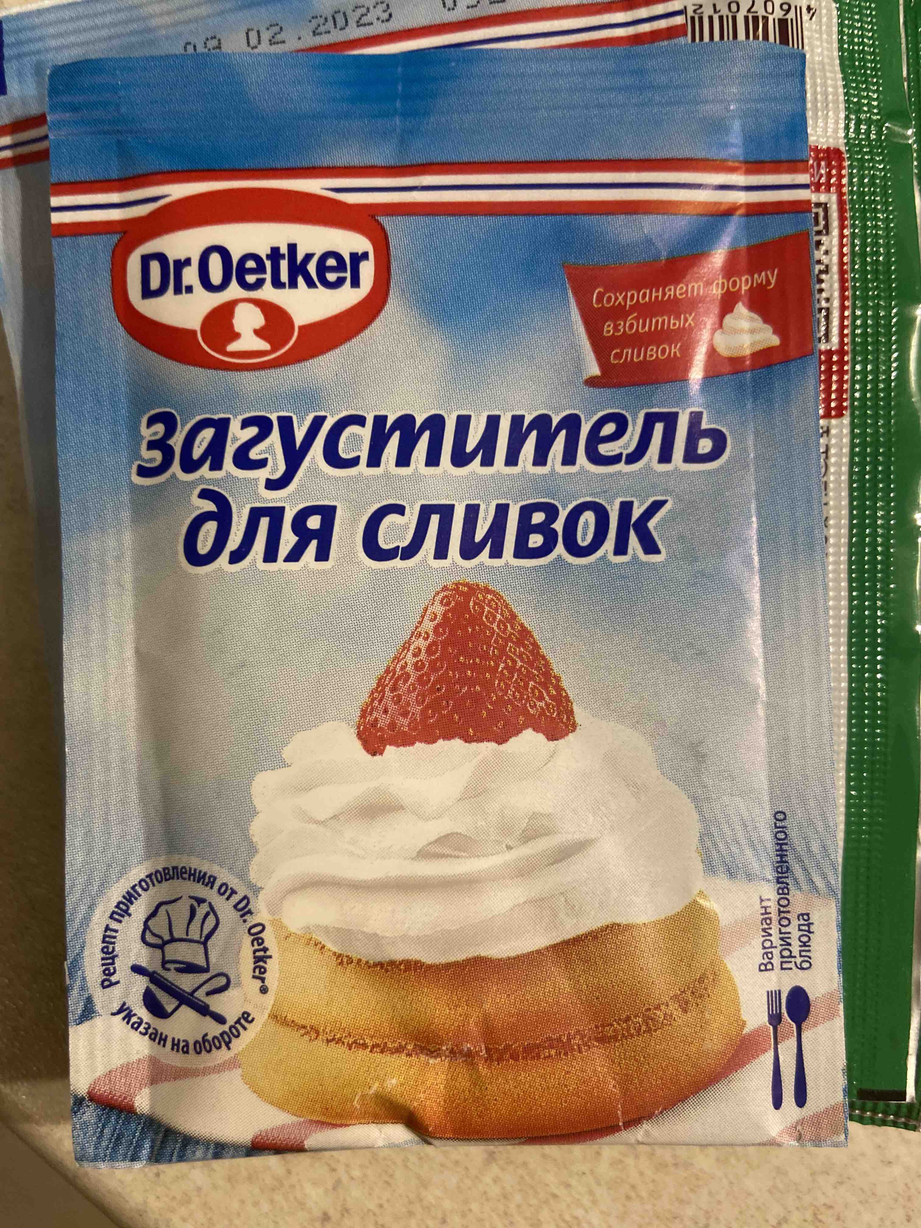 Загуститель для сливок Dr.Oetker 8 г - отзывы покупателей на маркетплейсе  Мегамаркет | Артикул: 100023383401