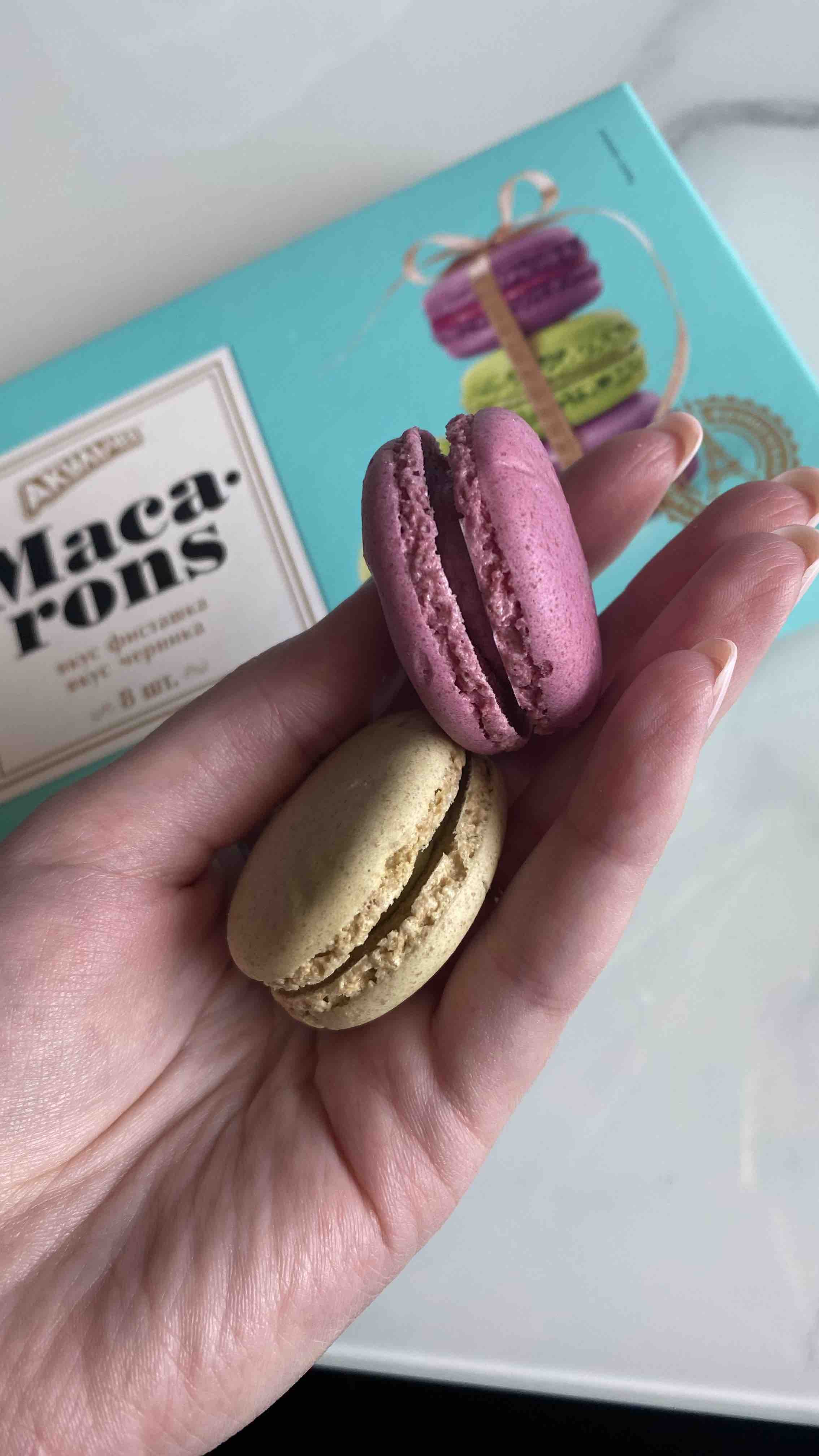 Купить пирожное Акульчев Macarons Dry миндальное со вкусом фисташки и  черники 96 г, цены на Мегамаркет | Артикул: 100029479921