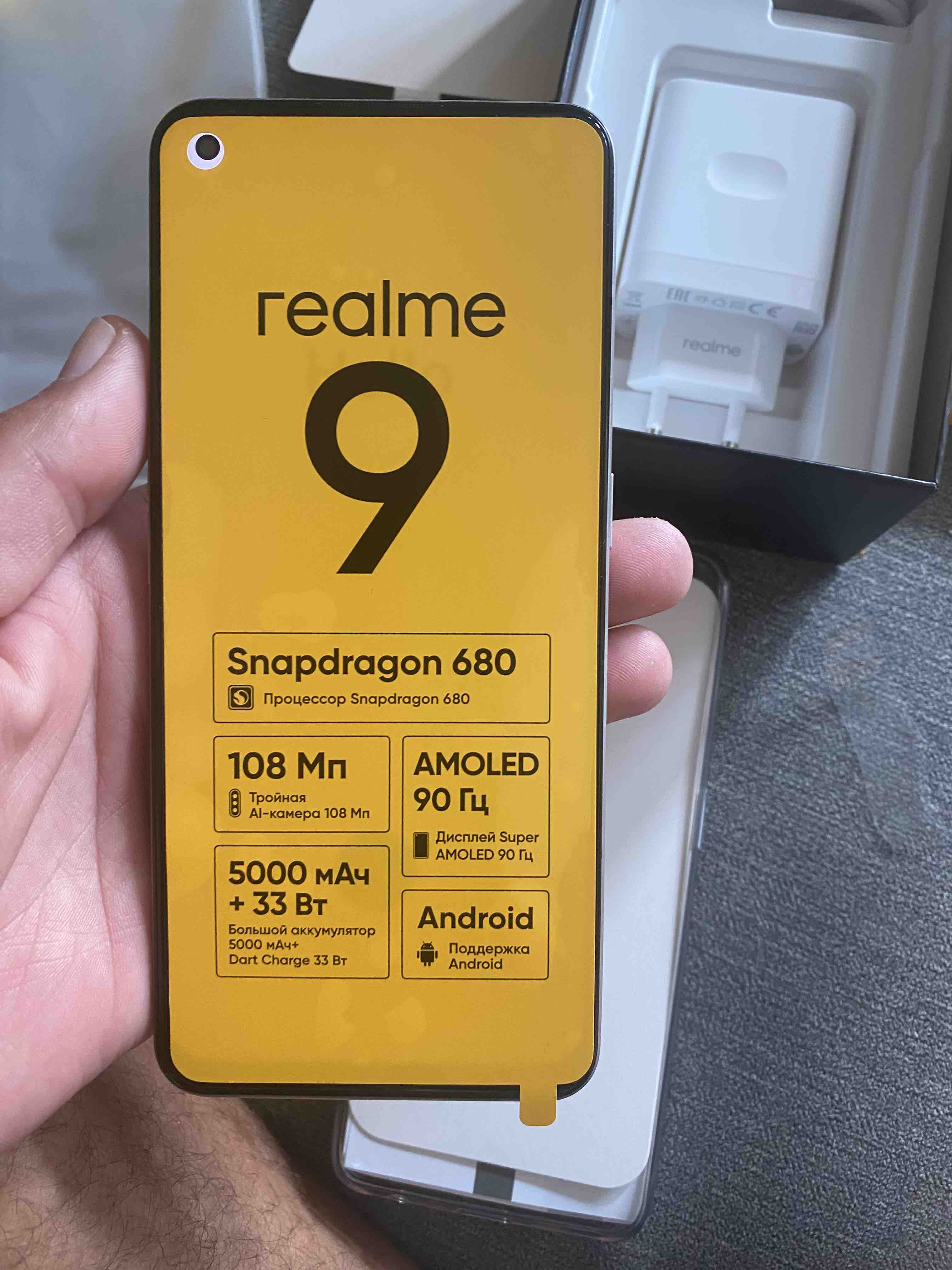 Смартфон Realme 9 6/128GB Stargase White (RMX3521), купить в Москве, цены в  интернет-магазинах на Мегамаркет