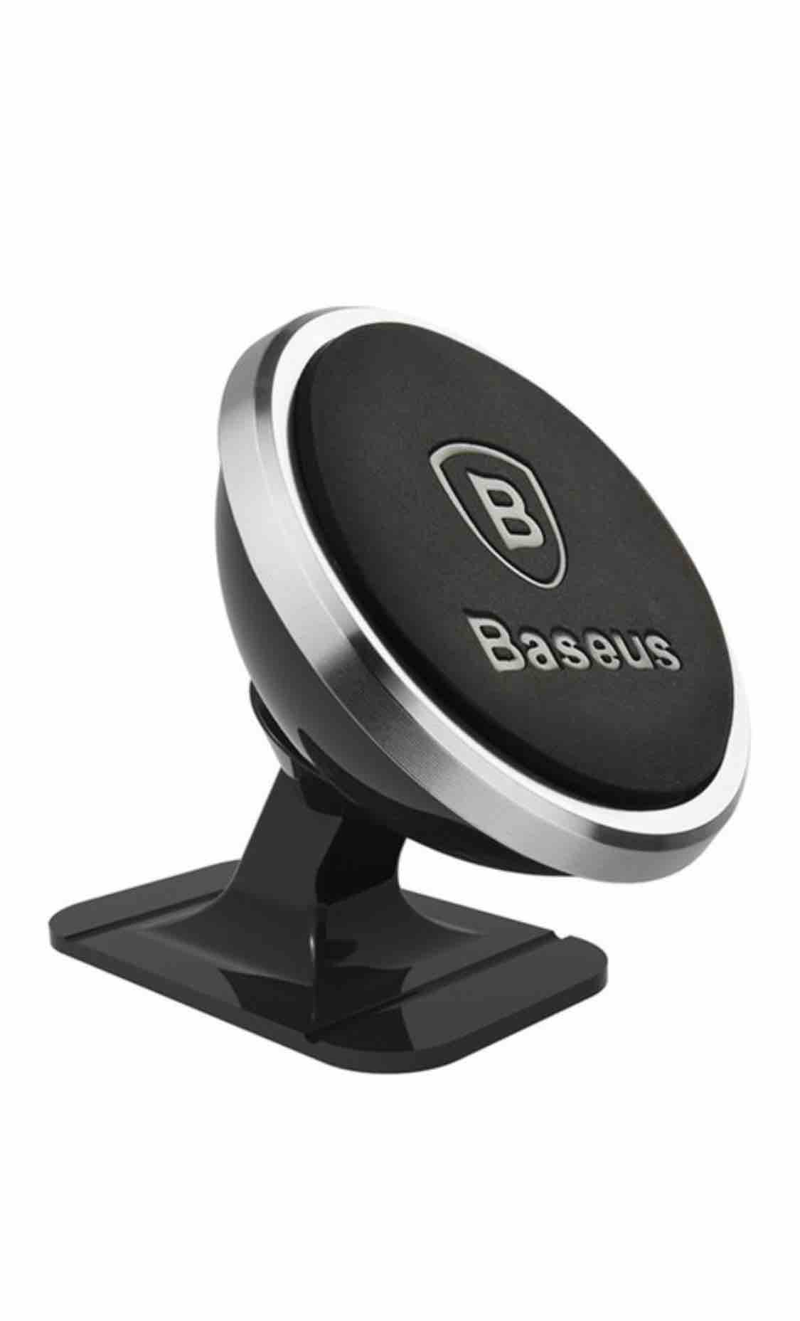 Автомобильный держатель магнитный Baseus 360-degree Rotation - Серебристый  (SUGENT-NT0S) - отзывы покупателей на Мегамаркет | 600001143098