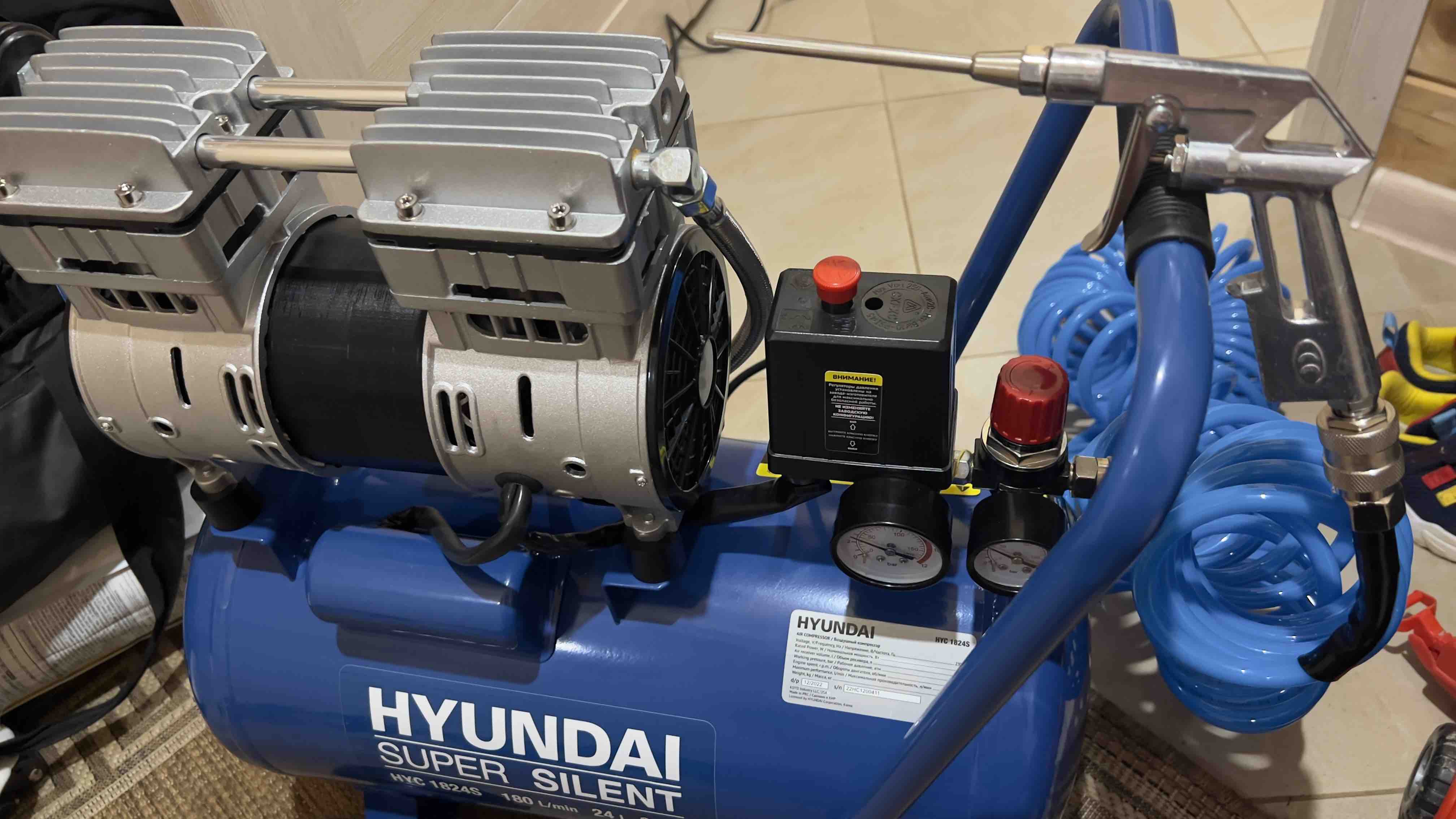 Поршневой компрессор Hyundai HYC 3050S (бесшумный) , цены в .