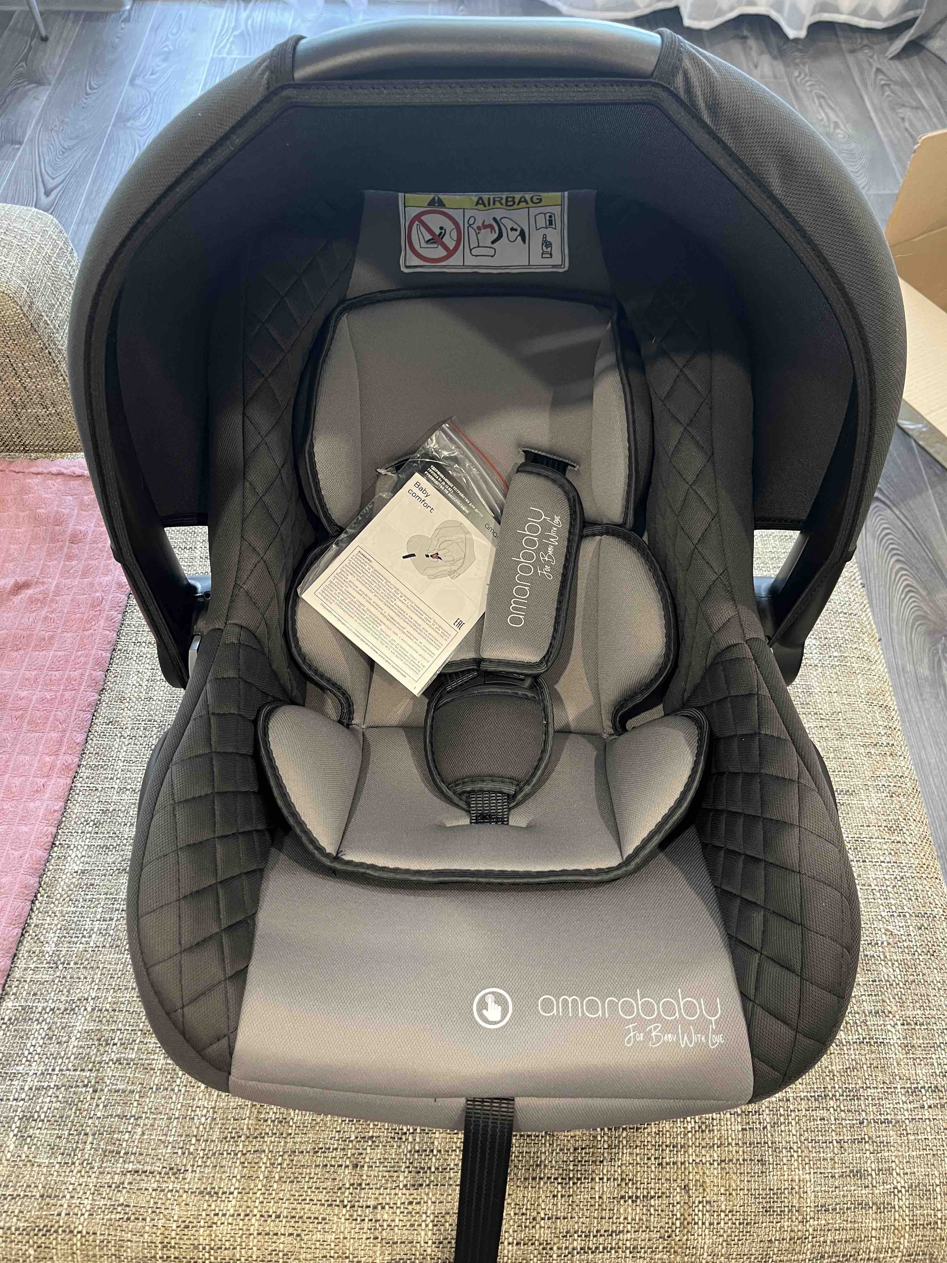 Отзывы о автокресло детское AMAROBABY Baby comfort, группа 0+, серый -  отзывы покупателей на Мегамаркет | автолюльки AB222008BC/11 - 600009898102