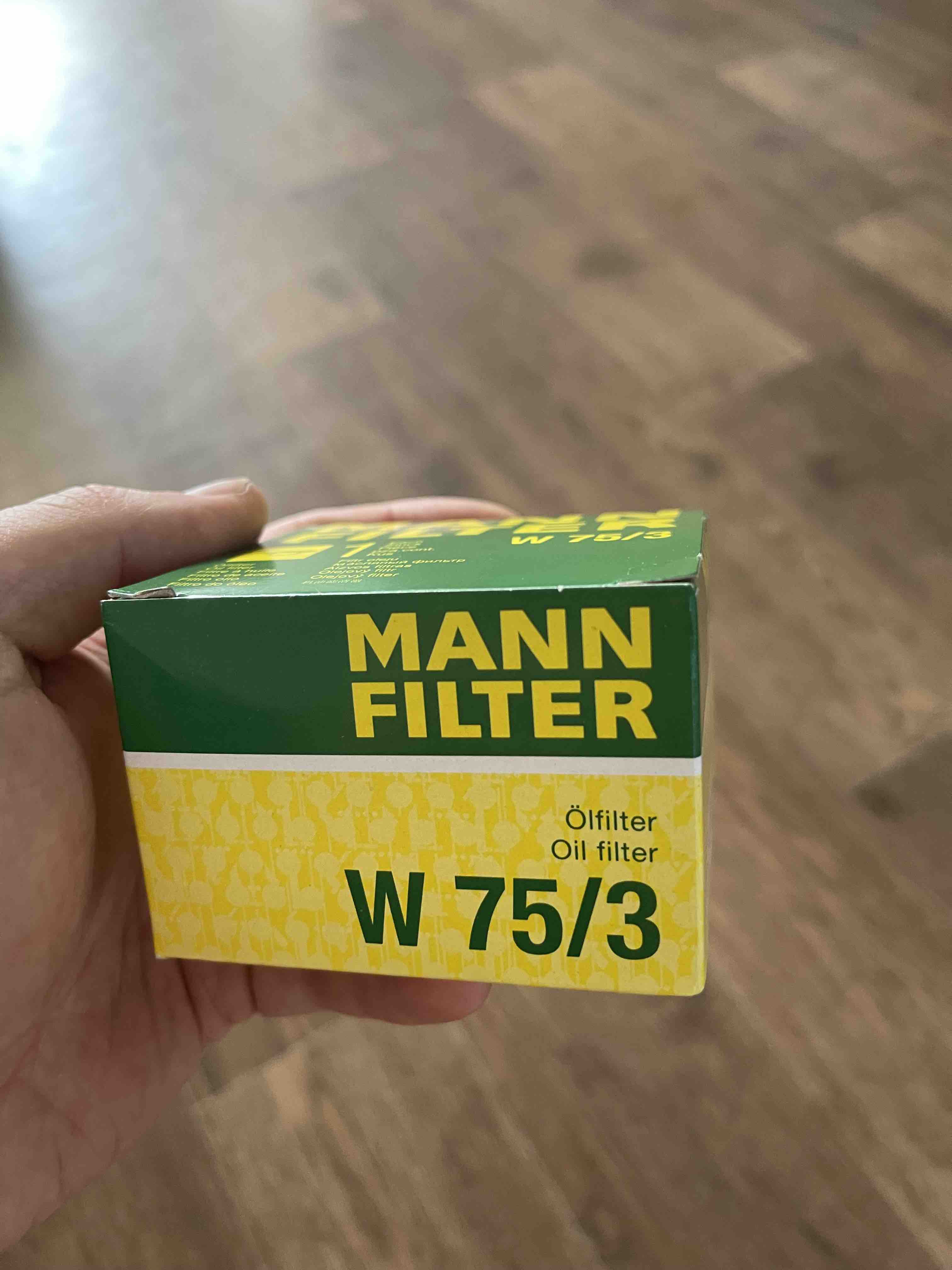 Фильтр масляный двигателя MANN-FILTER W75/3 - отзывы покупателей на  Мегамаркет | 100022801068