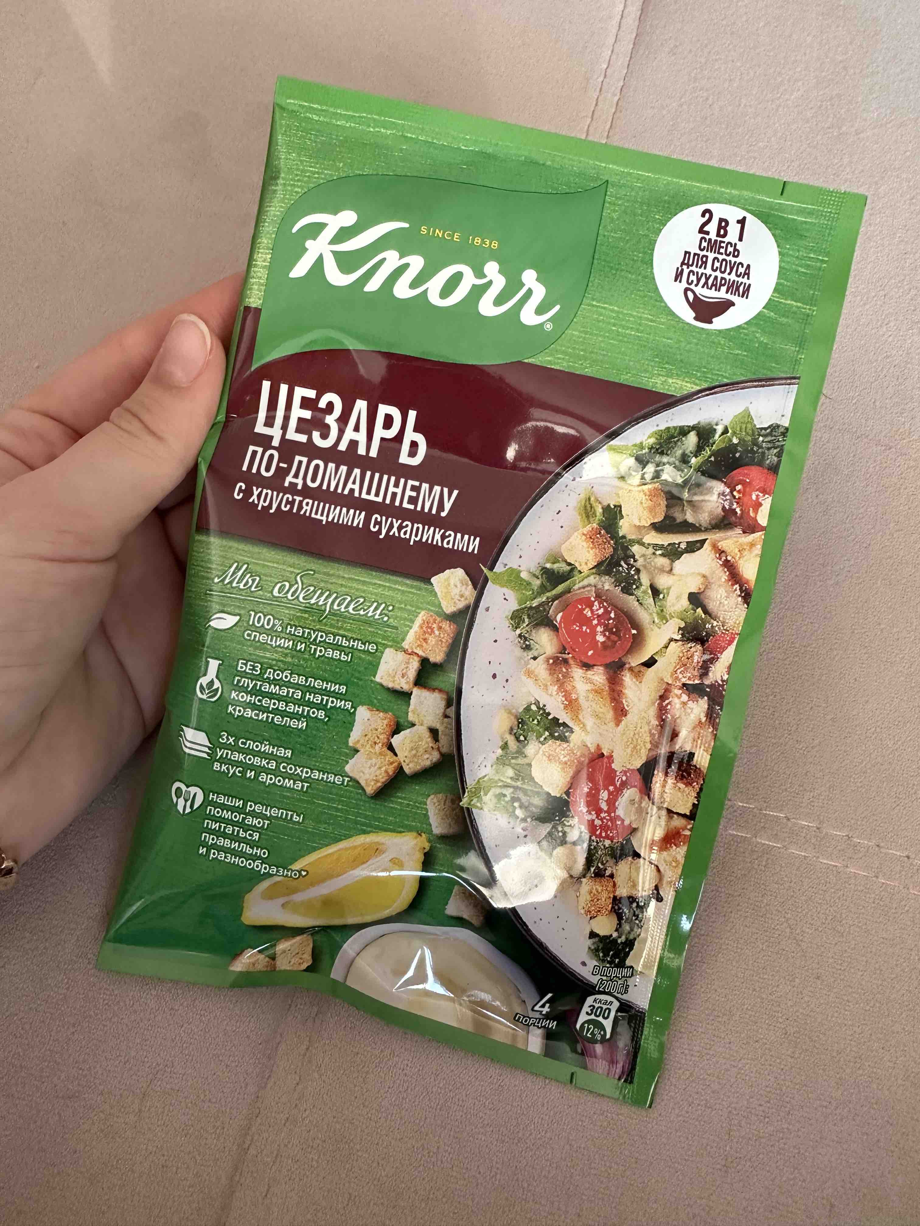 Приправа Knorr 2в1 цезарь по-домашнему с хрустящими сухариками на второе 30  г - отзывы покупателей на маркетплейсе Мегамаркет | Артикул: 100023681718