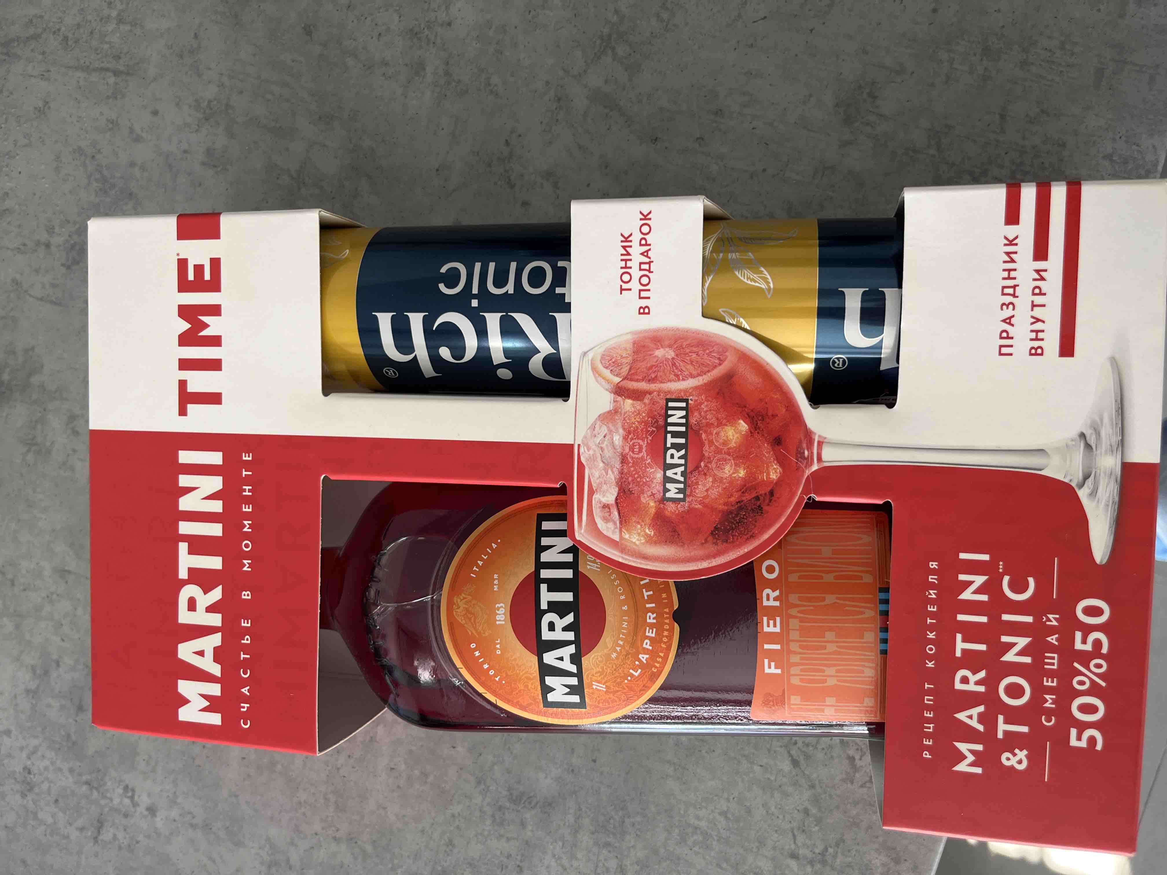 Вермут Martini Fiero, полусладкий, 15 , 1000 мл +2 банки Тоника