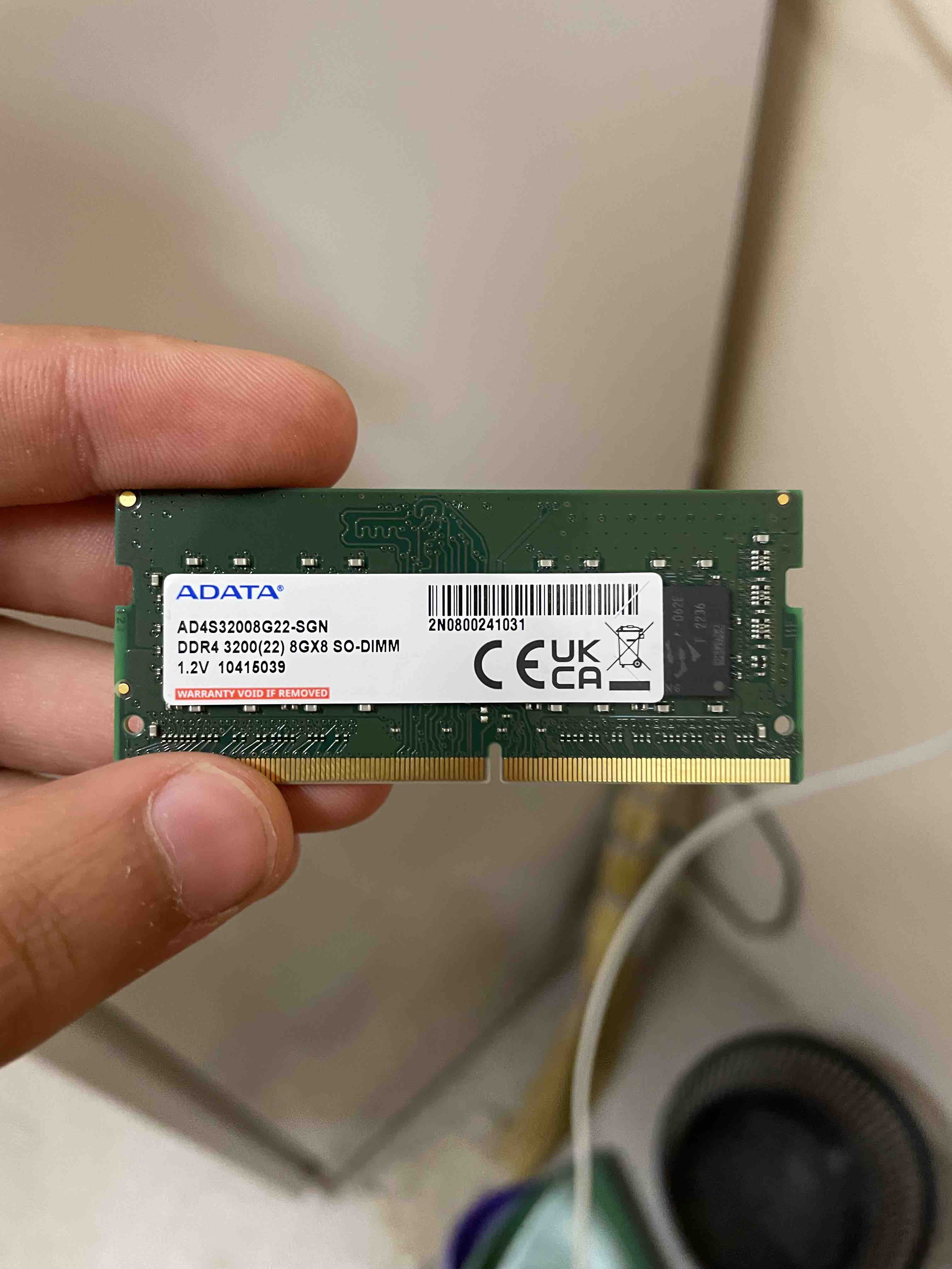 Оперативная память ADATA 8Gb DDR4 3200MHz SO-DIMM (AD4S32008G22-SGN),  купить в Москве, цены в интернет-магазинах на Мегамаркет