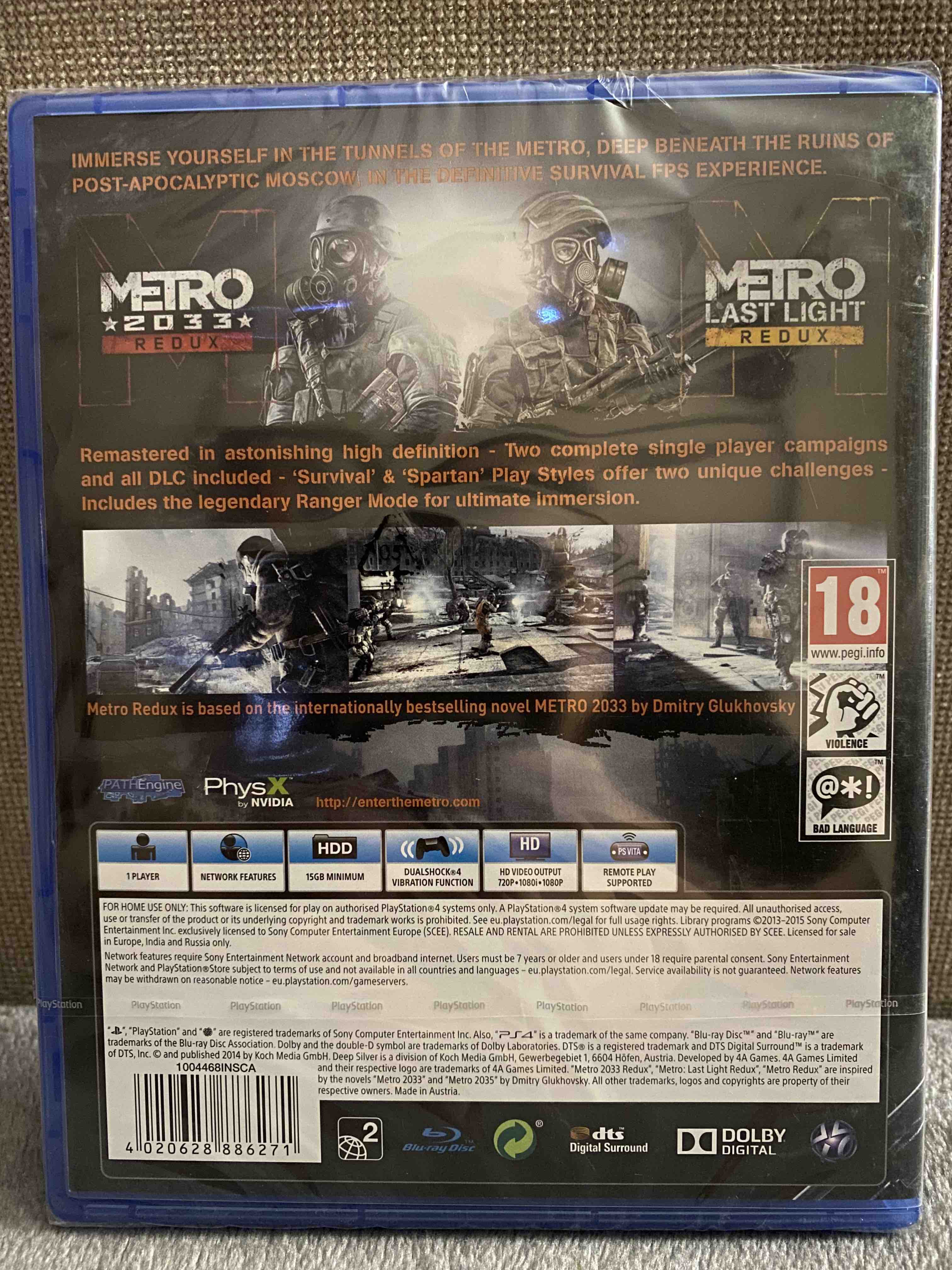 Игра Метро 2033 Возвращение (Metro 2033 Redux) для PlayStation 4 - купить в  Москве, цены в интернет-магазинах Мегамаркет