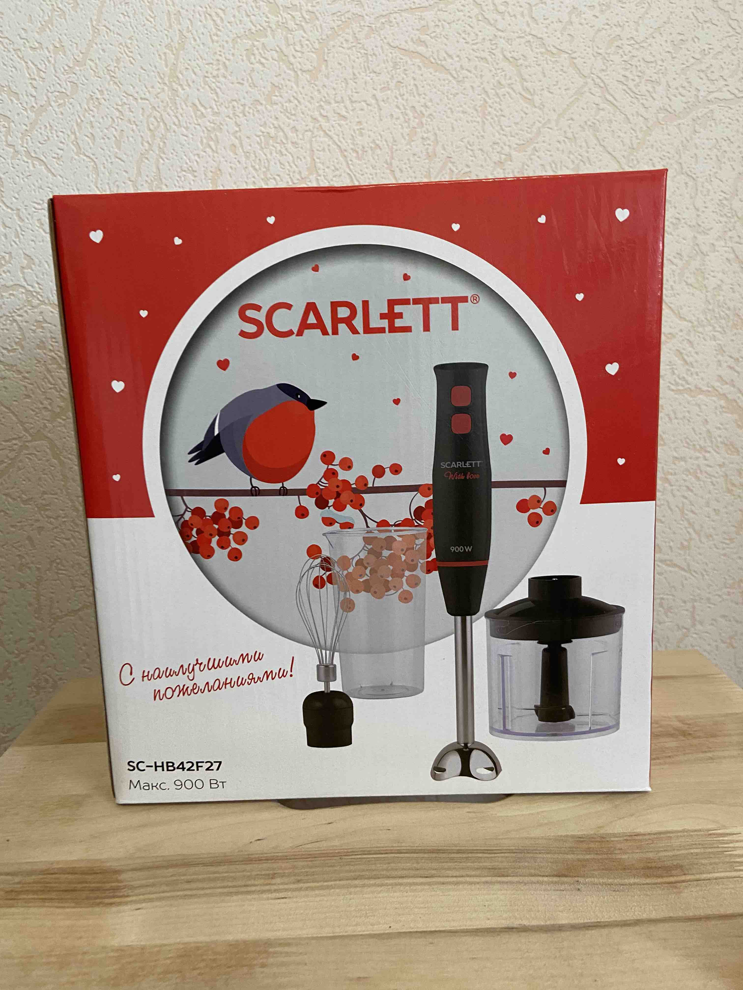 Погружной блендер Scarlett SC-HB42F27 красный, черный - отзывы покупателей  на маркетплейсе Мегамаркет | Артикул: 600012816119