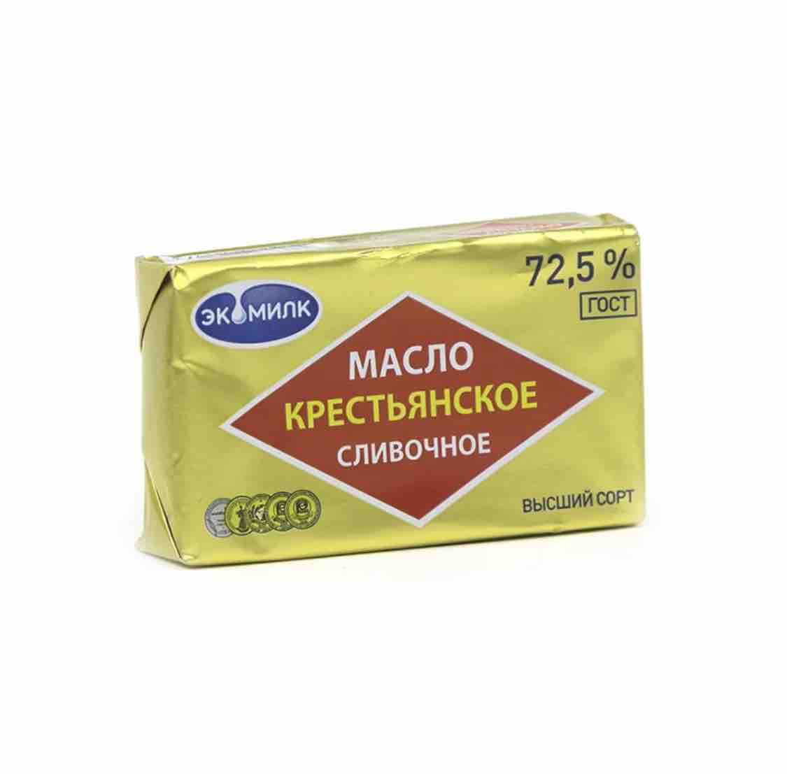 Масло крестьянское. Экомилк Крестьянское 72.5. Масло Крестьянское сливочное «Экомилк» 72,5%, 180гр.. Масло Экомилк 72.5. Экомилк масло сливочное 72.5.