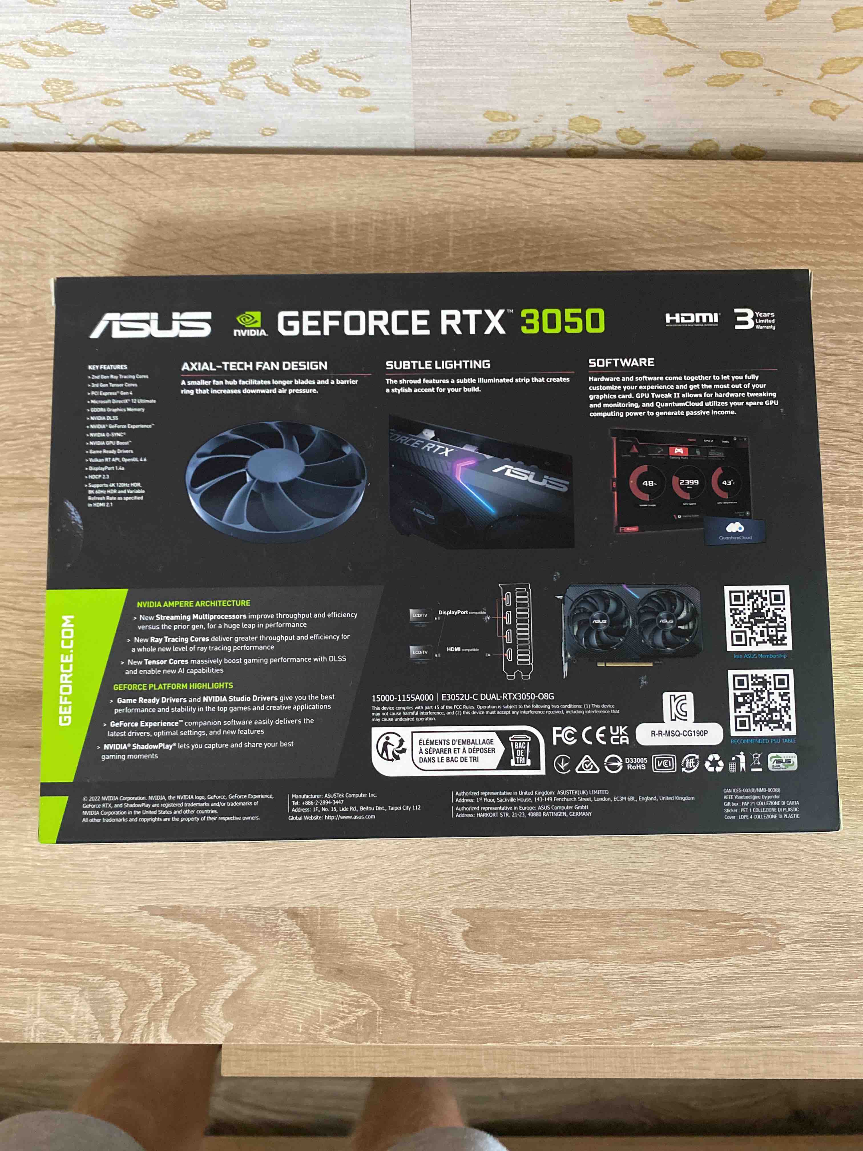 Видеокарта Asus NVIDIA GeForce RTX 3050 DUAL OC Edition (DUAL-RTX3050-O8G)  - отзывы покупателей на маркетплейсе Мегамаркет | Артикул: 100030828548