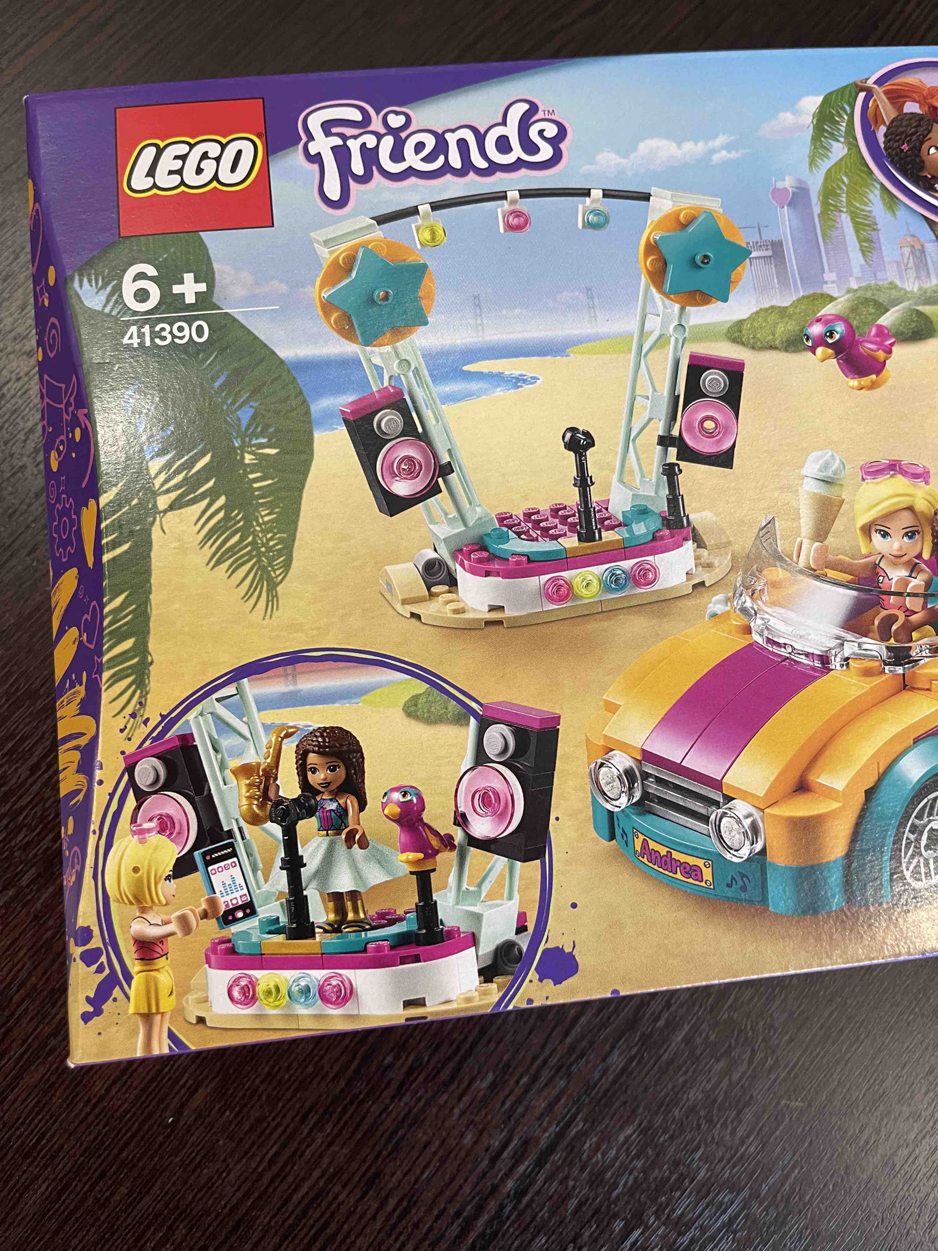 Отзывы о конструктор LEGO Friends 41390 Машина со сценой Андреа - отзывы  покупателей на Мегамаркет | конструкторы LEGO 41390 - 100029255607