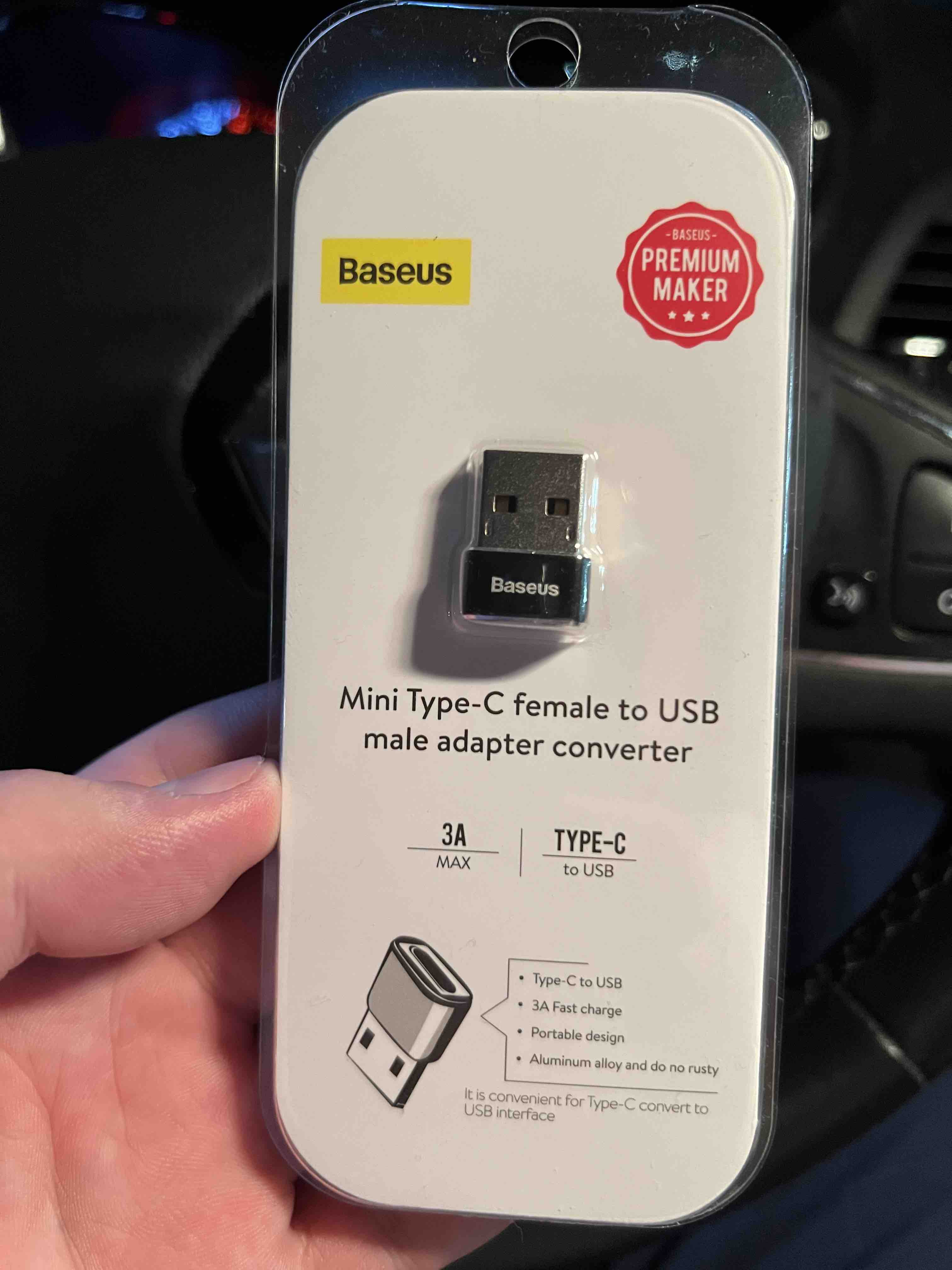 Переходник Baseus USB-C/USB Adapter CAAOTG-01 (Black) - отзывы покупателей  на маркетплейсе Мегамаркет | Артикул: 100024275372