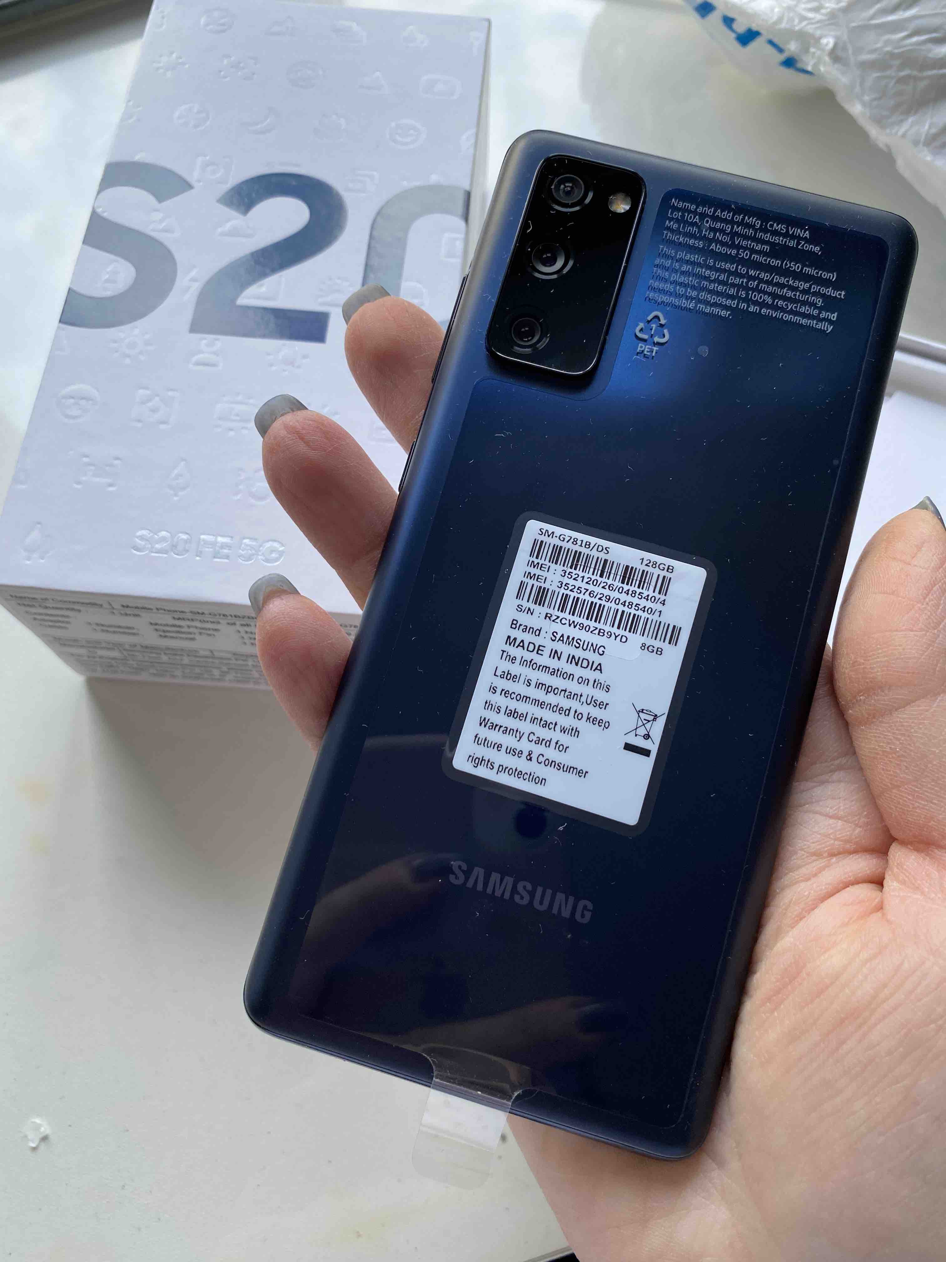 Смартфон Samsung Galaxy S20FE 5G 8/128GB Cloud Navy (Global) - отзывы  покупателей на Мегамаркет