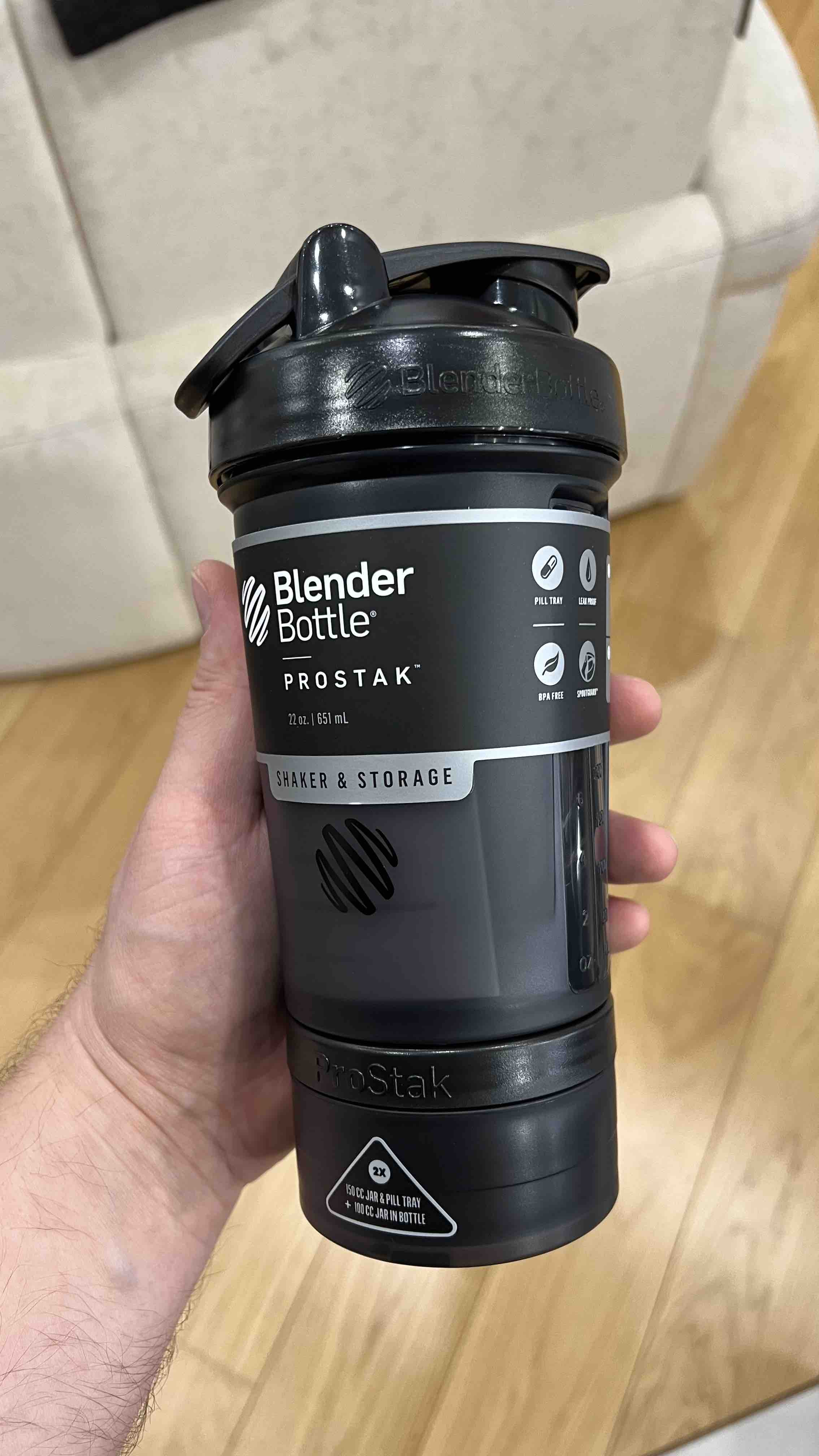 Blender Bottle - ProStak, Smoke Grey