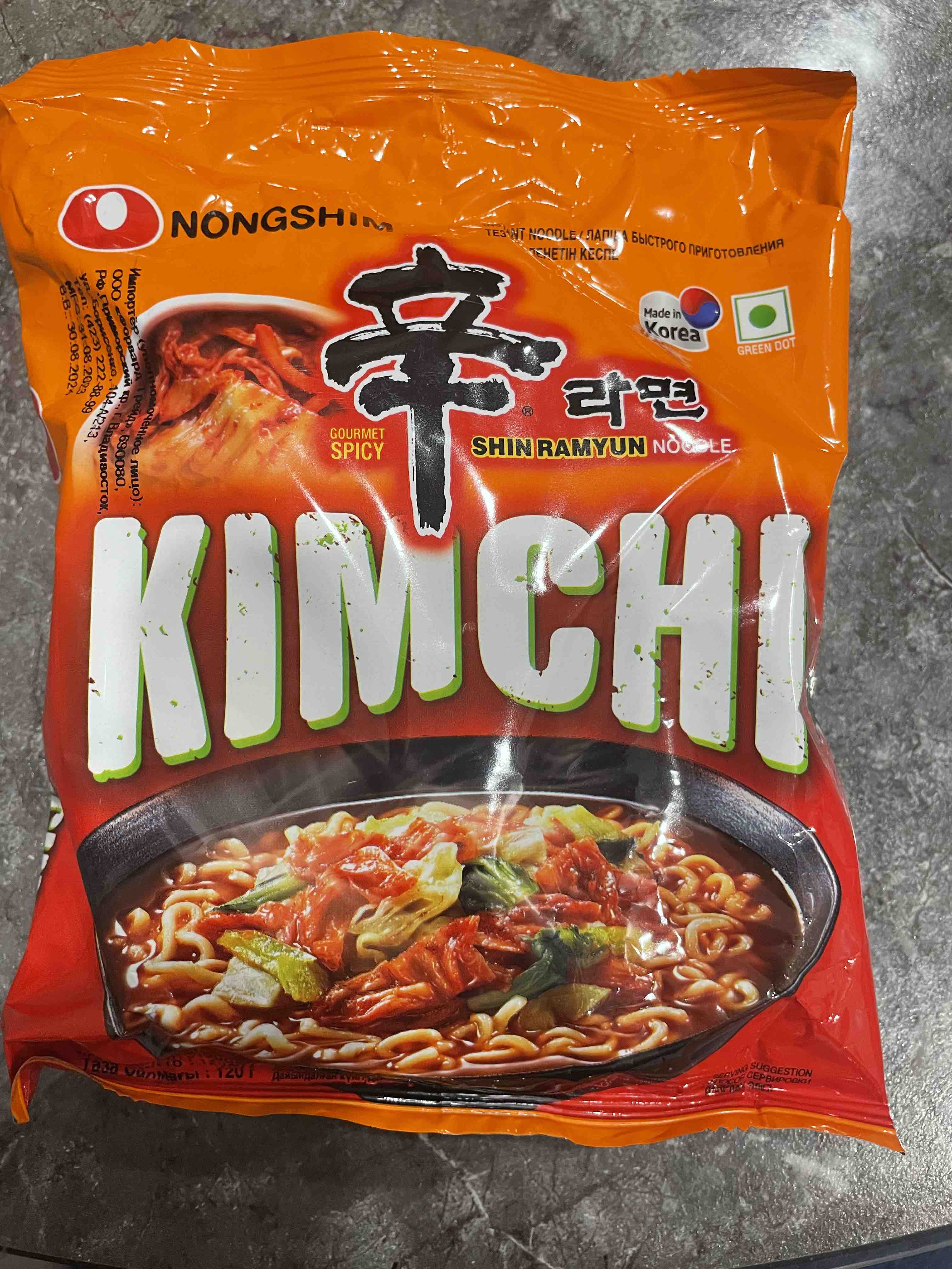 Лапша быстрого приготовления Кимчи Рамен Nongshim 120 г - отзывы  покупателей на маркетплейсе Мегамаркет | Артикул: 600000280513