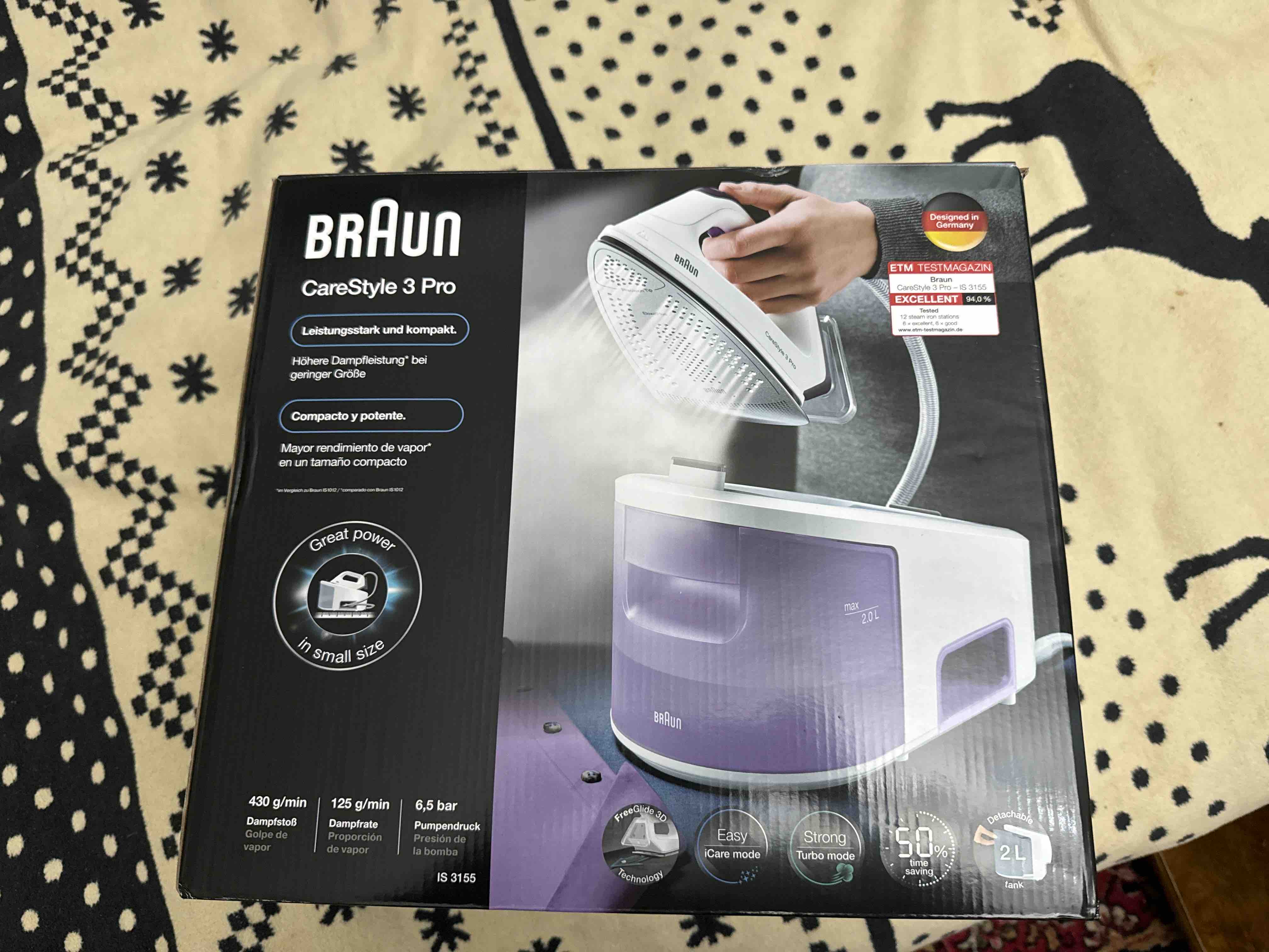 Braun CareStyle 3 Pro Steam Generator Iron IS3155 220V 60Hz Only