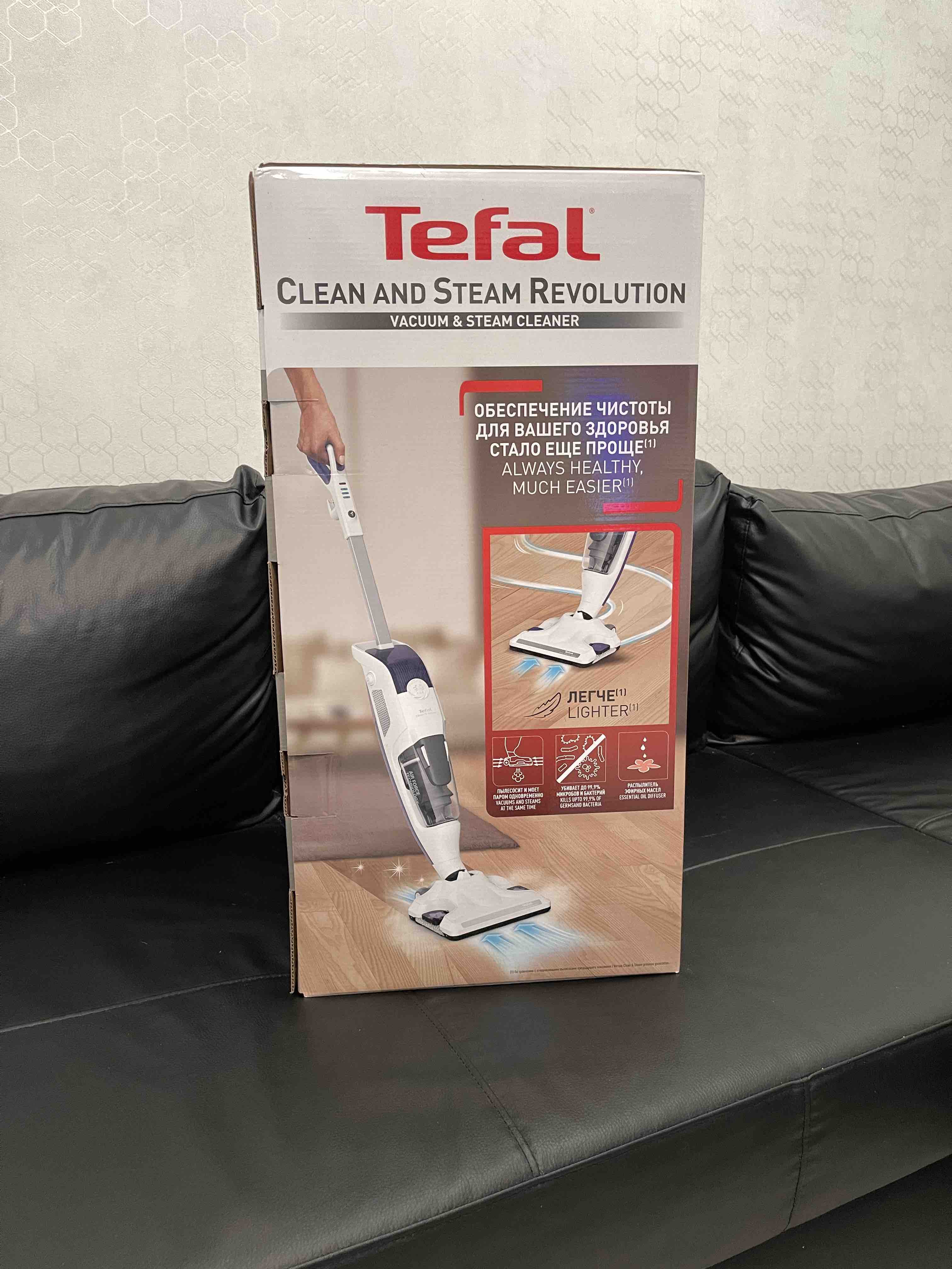 Паровой пылесос Tefal Clean & Steam Revolution VP7751WH, белый/синий -  отзывы покупателей на маркетплейсе Мегамаркет | Артикул: 600002792215