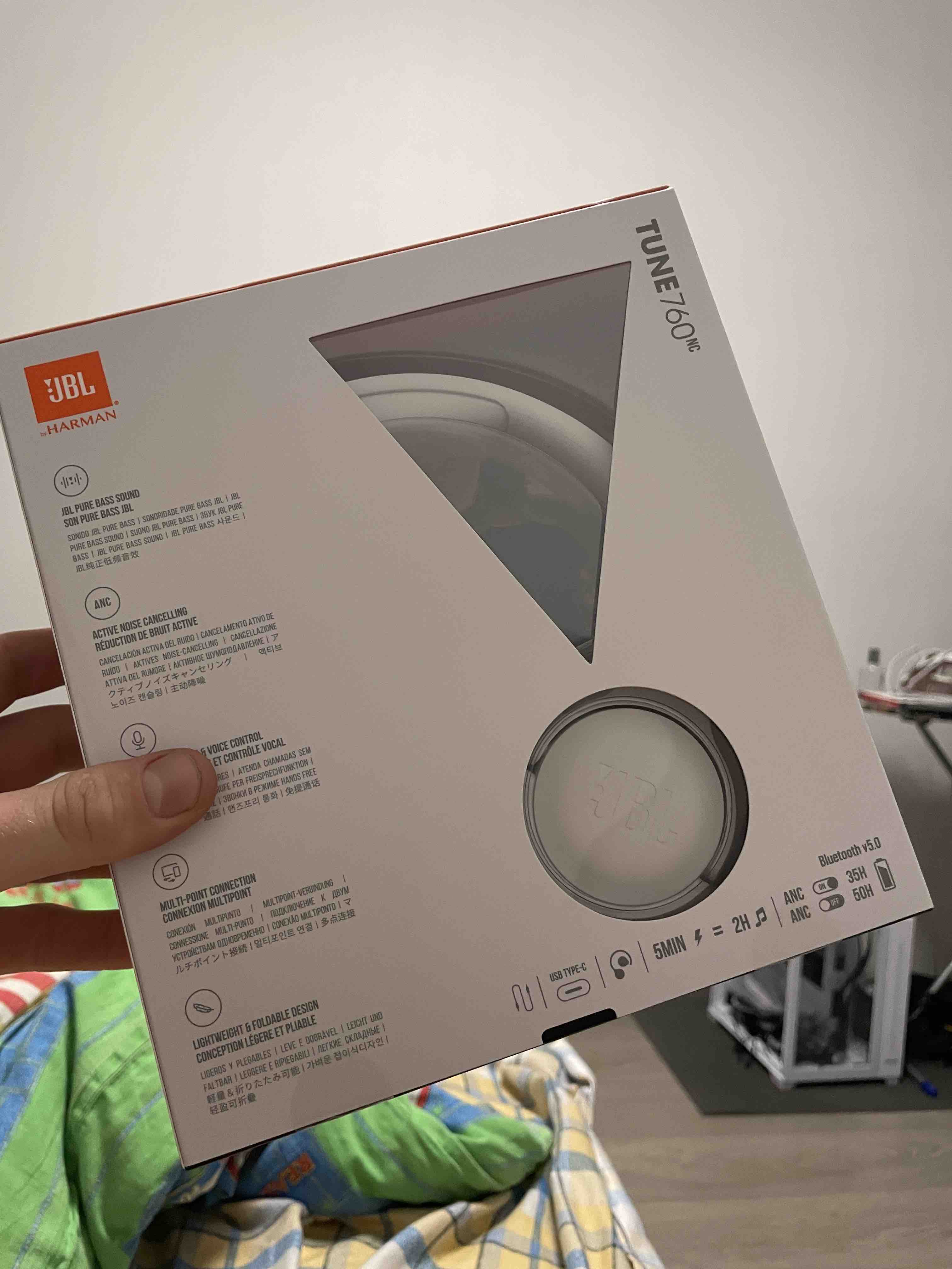 Беспроводные наушники JBL Tune 760NC, белый - отзывы покупателей на  маркетплейсе Мегамаркет | Артикул: 600004880646