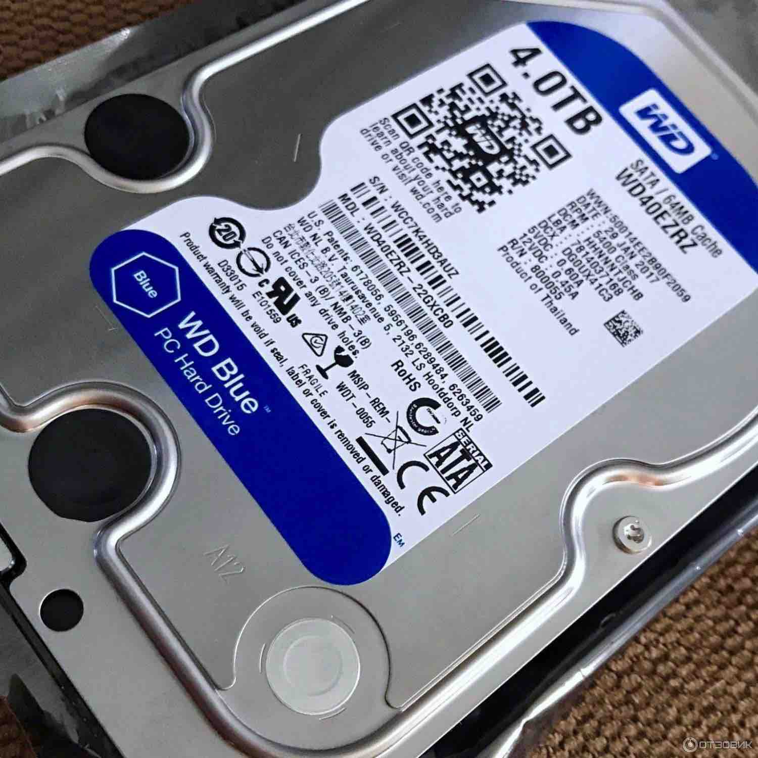 Жесткий диск WD Blue 4ТБ (WD40EZAZ) – отзывы покупателей на маркетплейс  Мегамаркет | Артикул: 100028479170