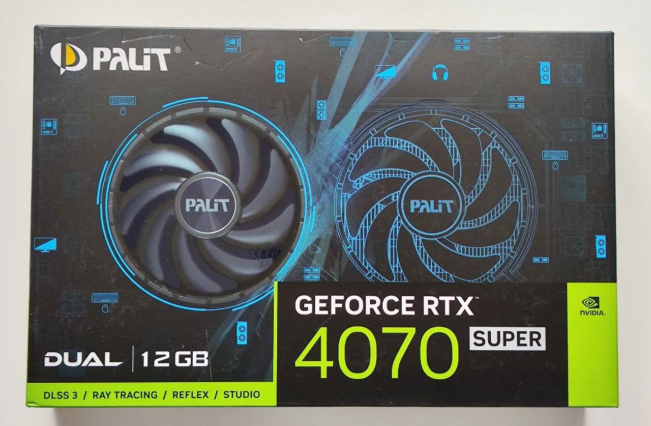 Видеокарта Palit RTX4070 SUPER DUAL 12Gb - отзывы покупателей на  маркетплейсе Мегамаркет | Артикул: 600015463774