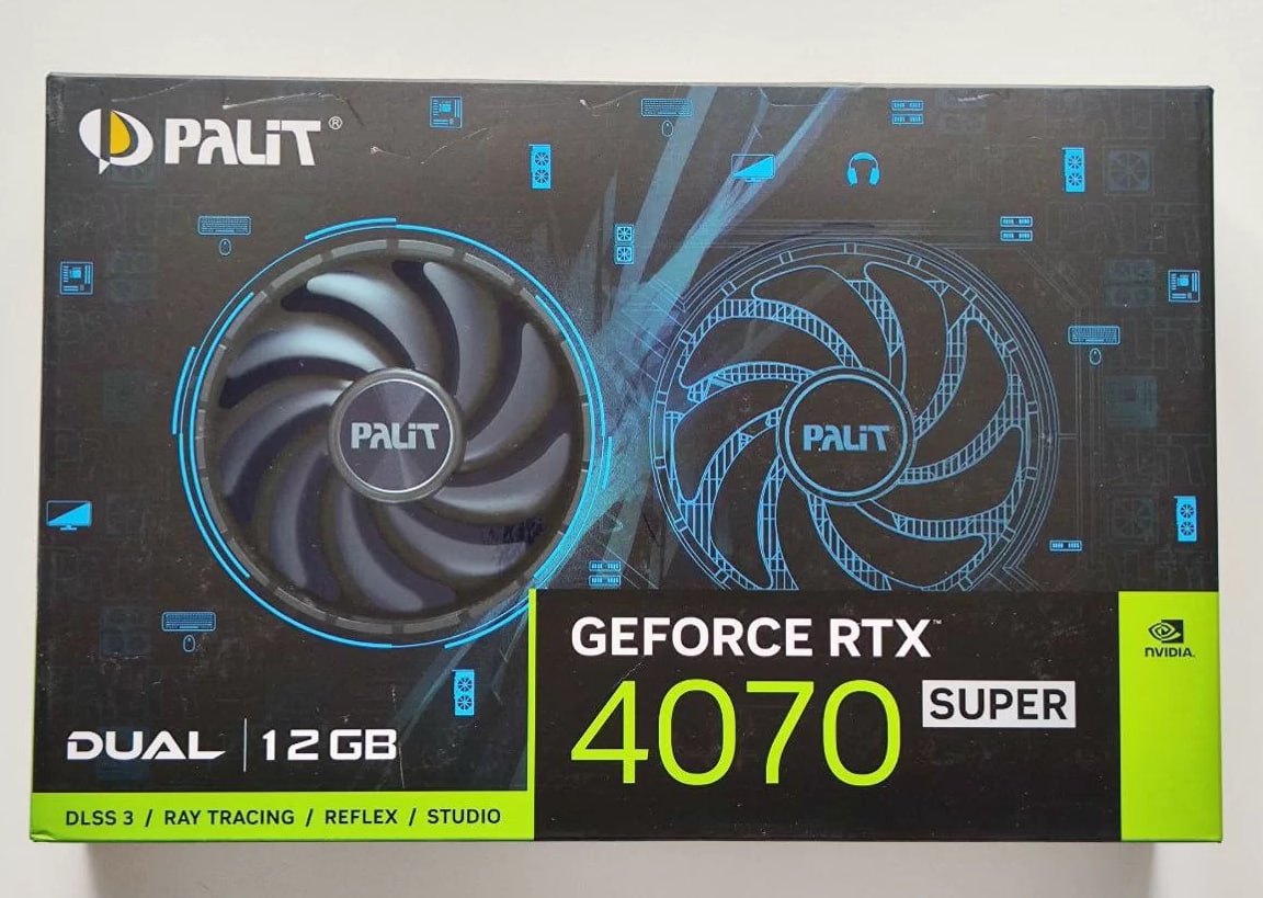 Видеокарта Palit RTX4070 SUPER DUAL 12Gb - отзывы покупателей на  маркетплейсе Мегамаркет | Артикул: 600015463774