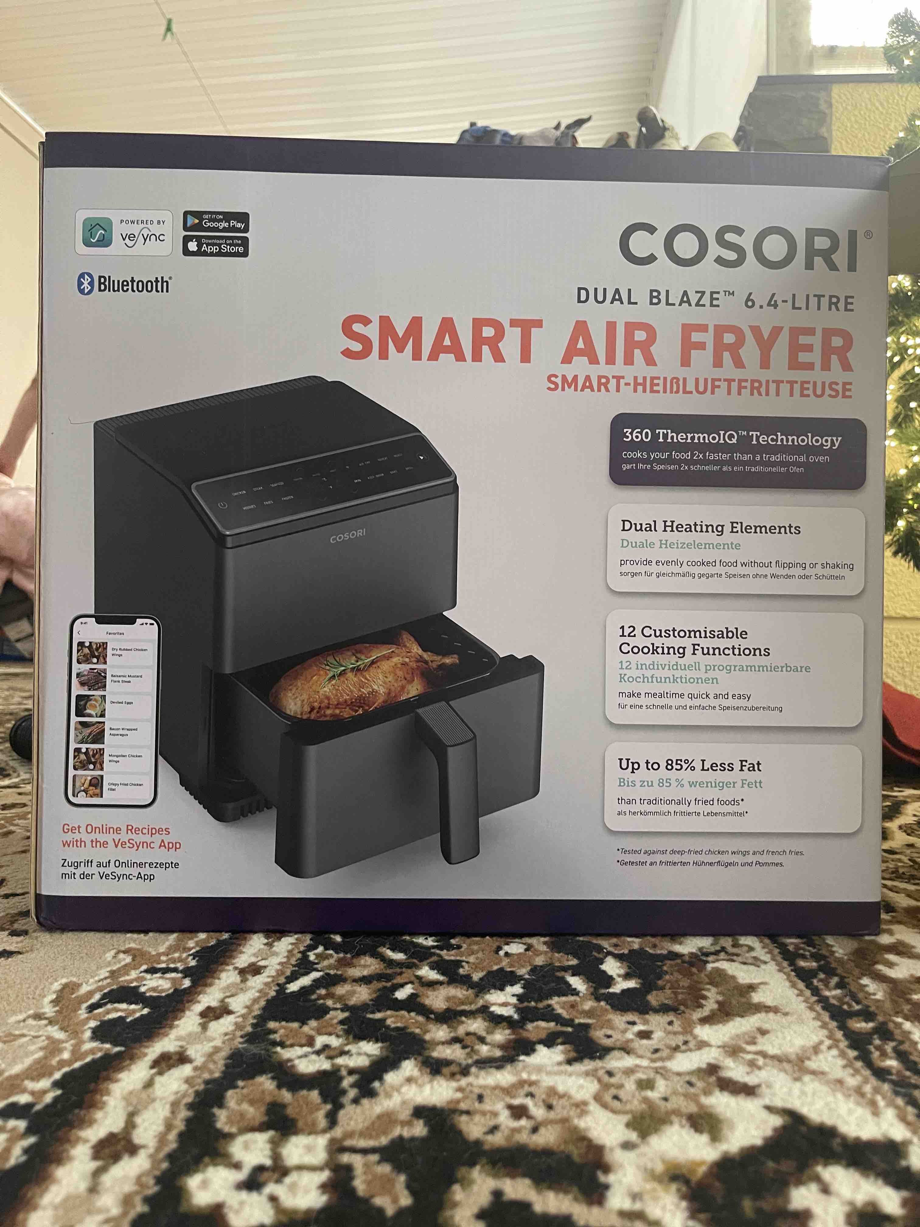 Аэрогриль Cosori Dual Blaze Smart Air Fryer 6,4л - отзывы покупателей на  маркетплейсе Мегамаркет | Артикул: 600012905644